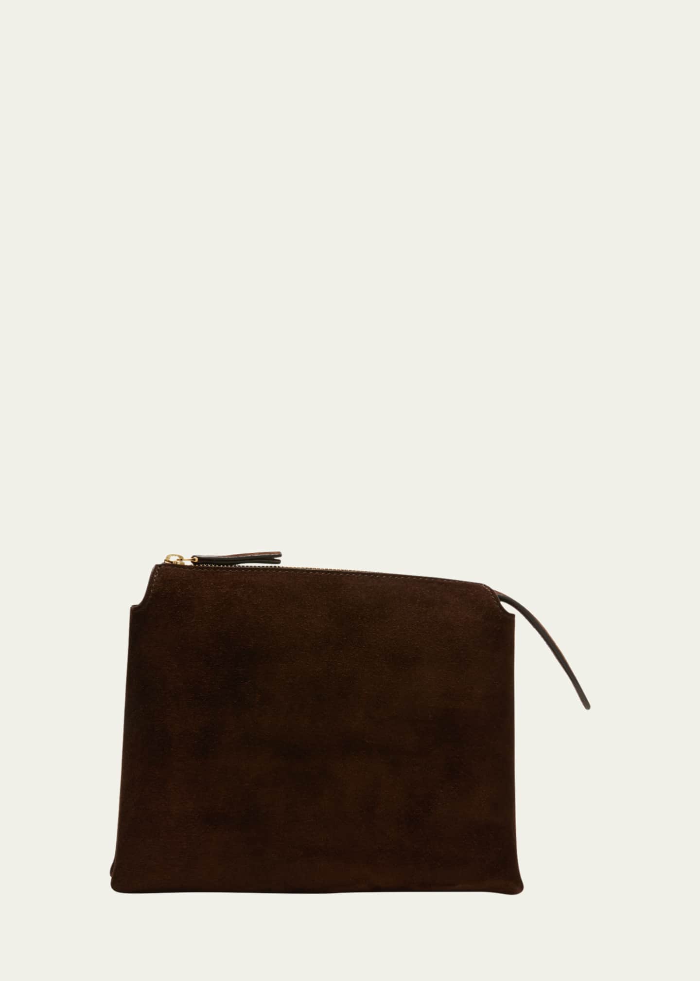 THE ROW Nu Twin Mini Crossbody in Suede - Bergdorf Goodman