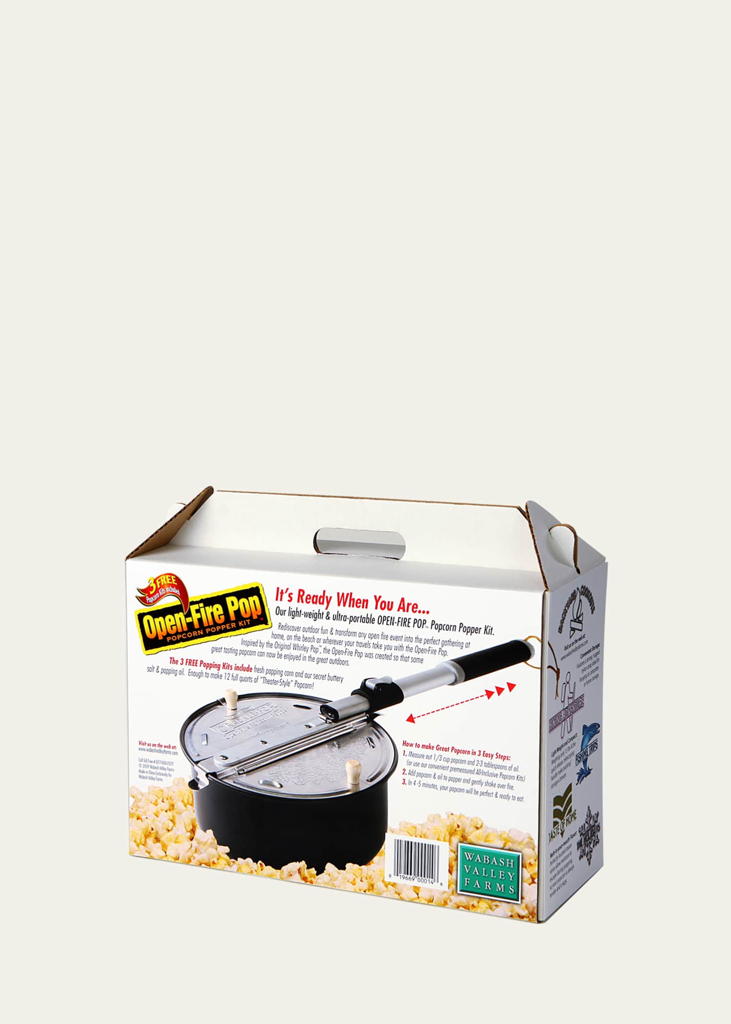 Wabash Valley Farms Open-Fire Pop Popcorn Popper Kit