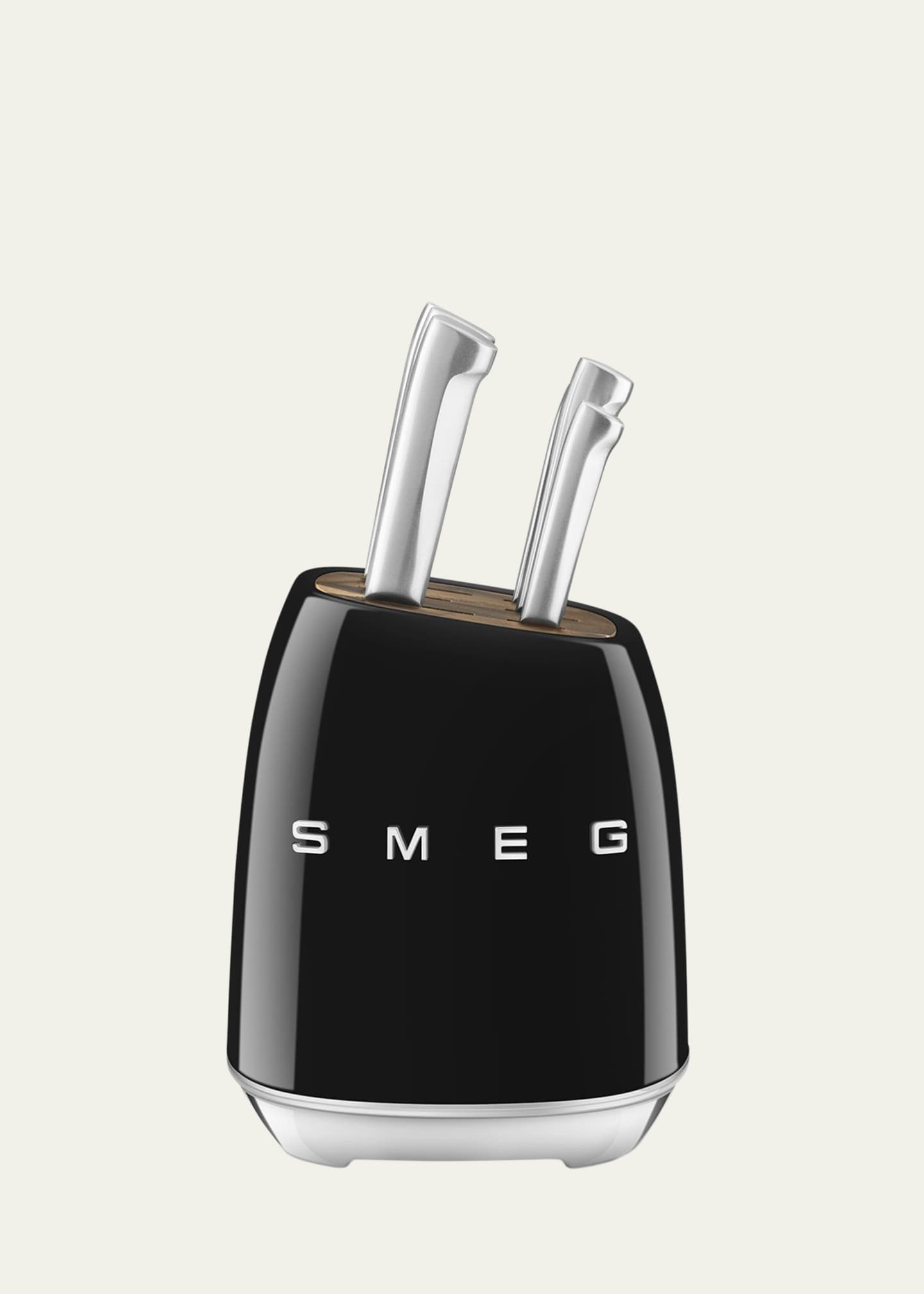 SMEG 7-Piece Knife Block Set | Cream