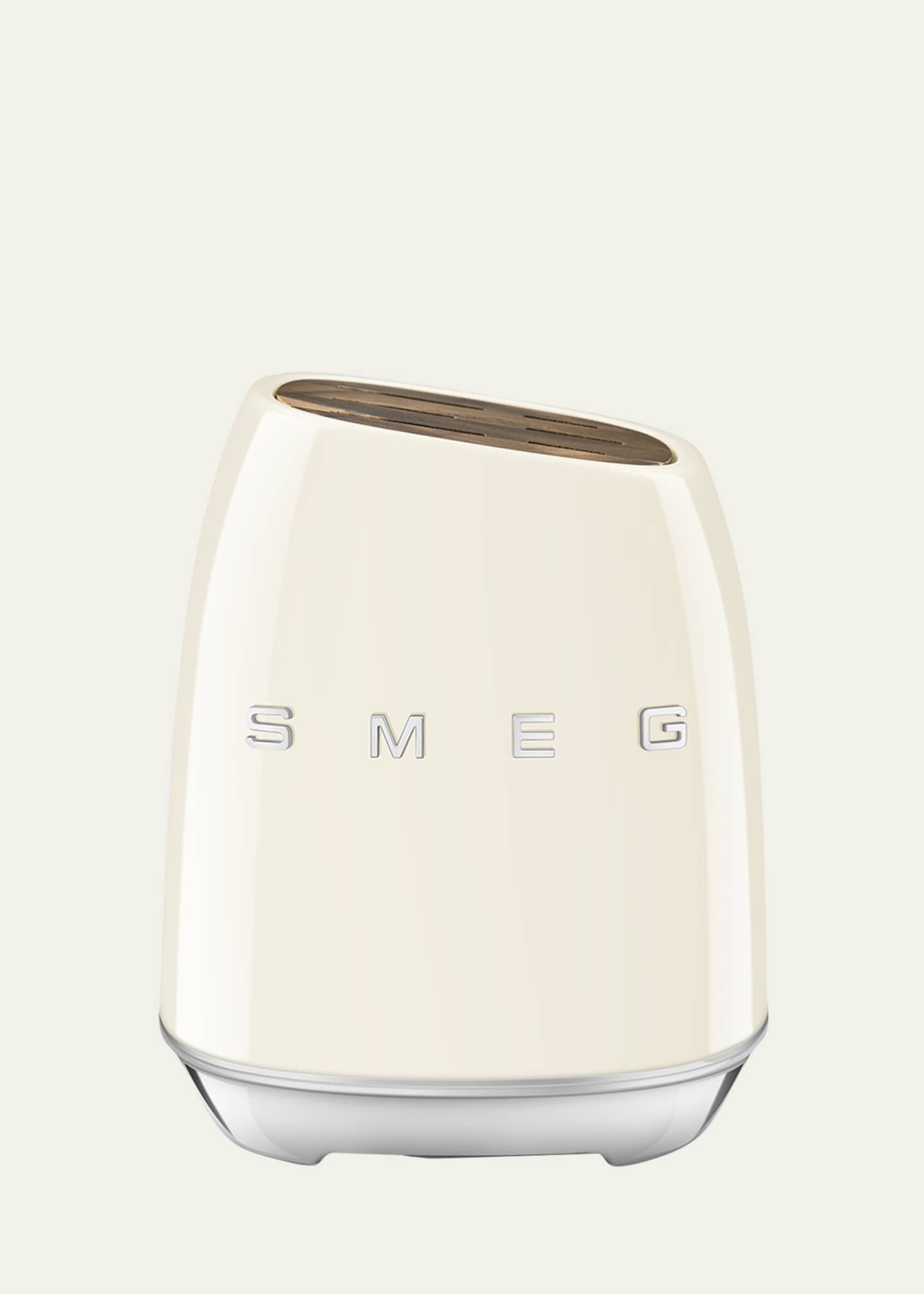 Smeg 7Piece Knife Block Set, Cream Bergdorf Goodman