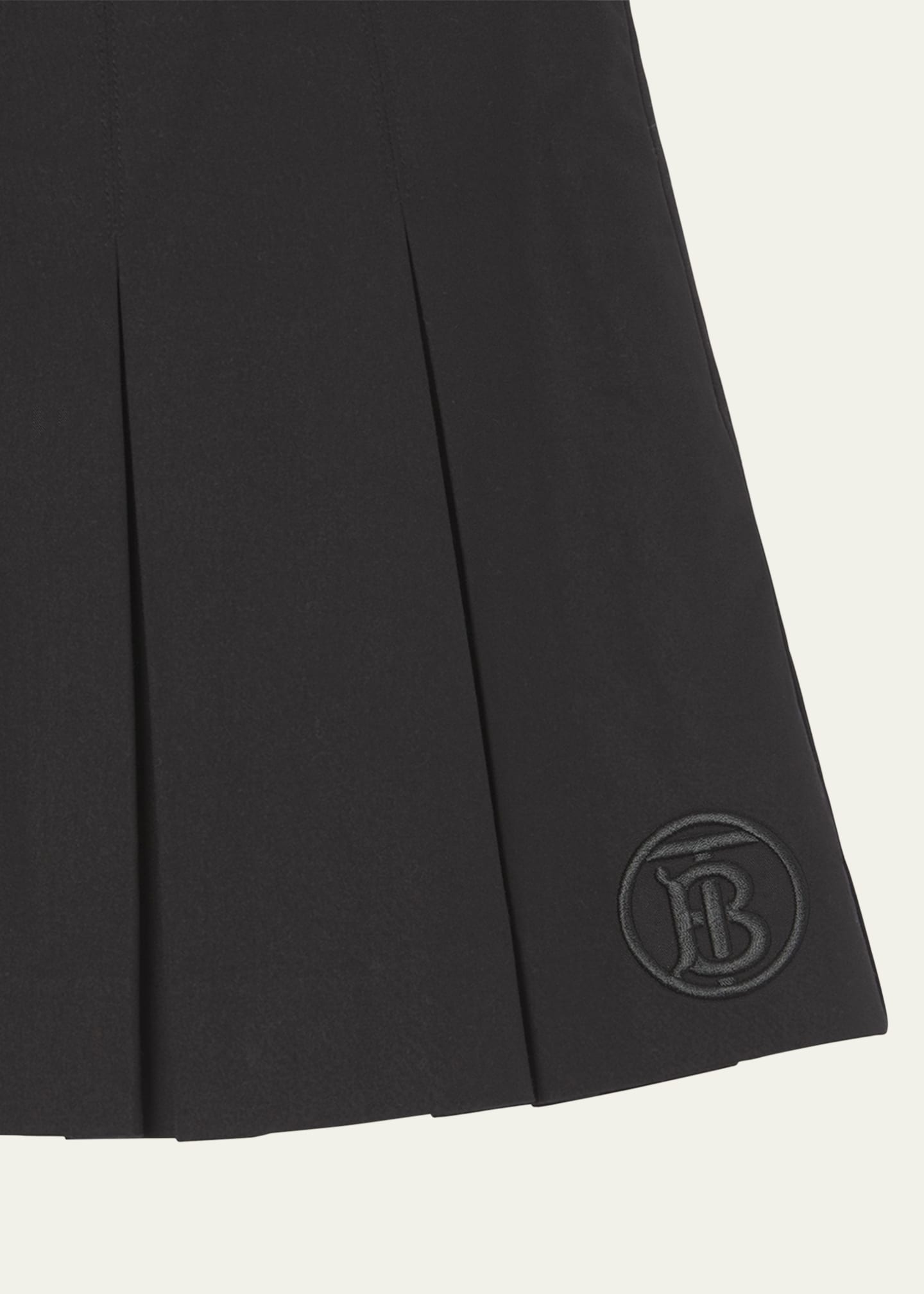 Burberry Girl s Gaya Pleated TB Embroidered Skirt Size 3 14