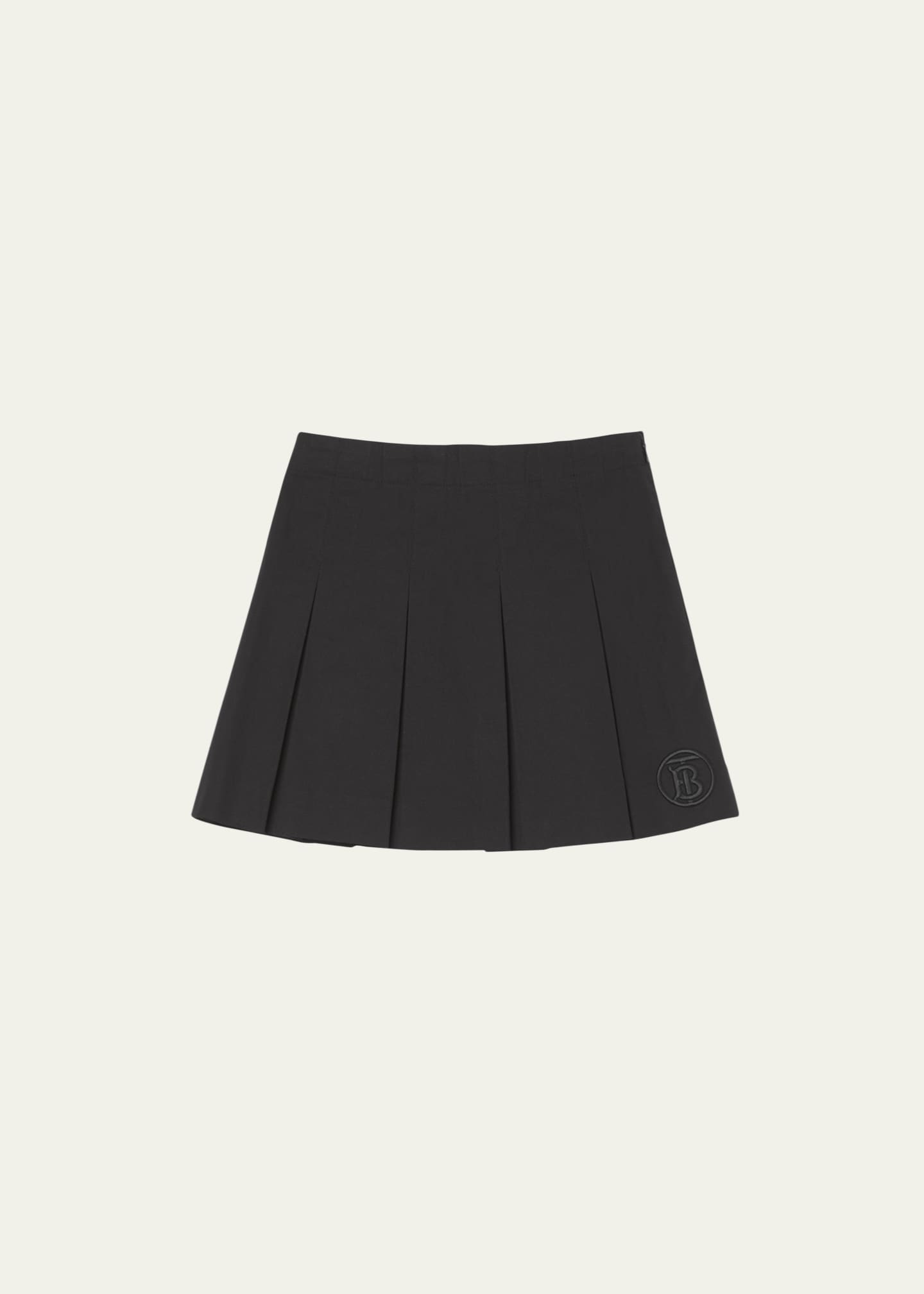 Burberry Girl's Gaya Pleated TB Embroidered Skirt, Size 3-14 - Bergdorf ...