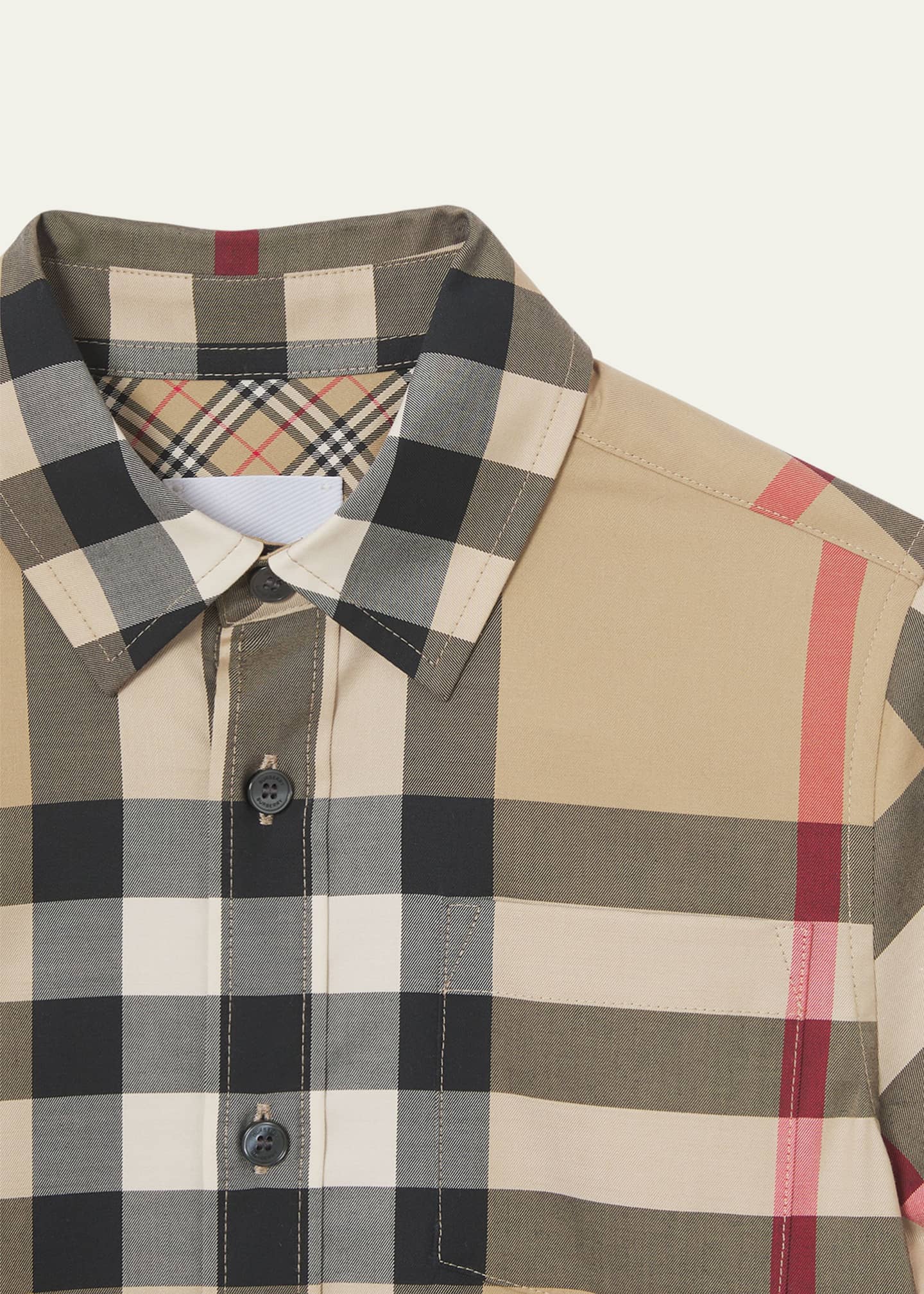Burberry Boy s Owen Vintage Check Button Down Shirt Size 3 14