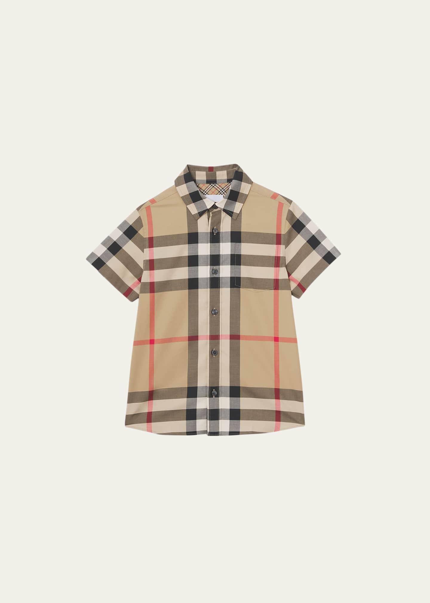 Burberry Boy s Owen Vintage Check Button Down Shirt Size 3 14