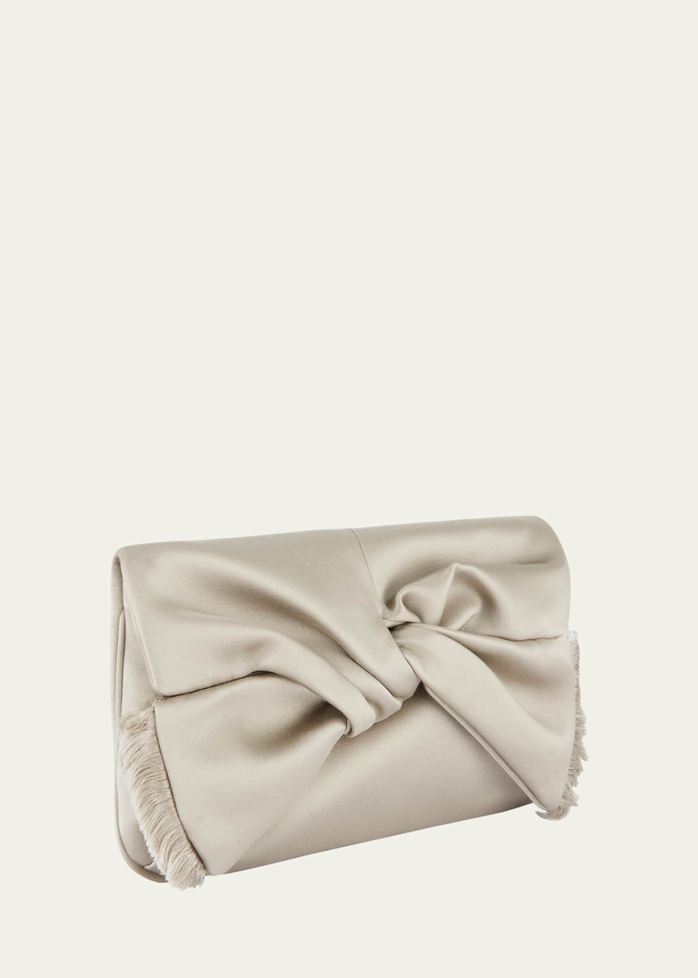 Anya Hindmarch Bow Clutch Bag in Double Satin Bergdorf Goodman