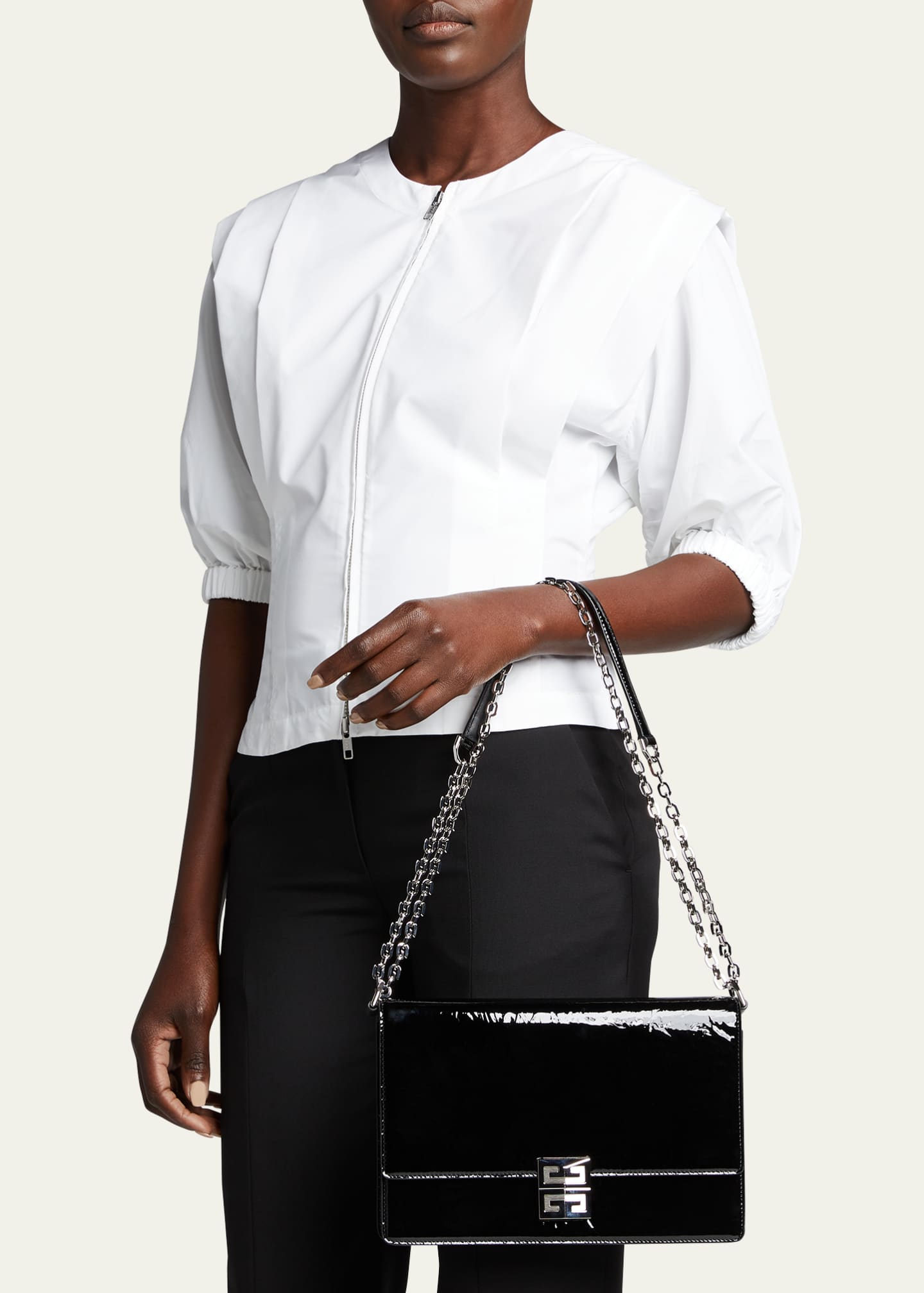 Givenchy 4G Medium Shiny Leather Shoulder Bag Bergdorf Goodman