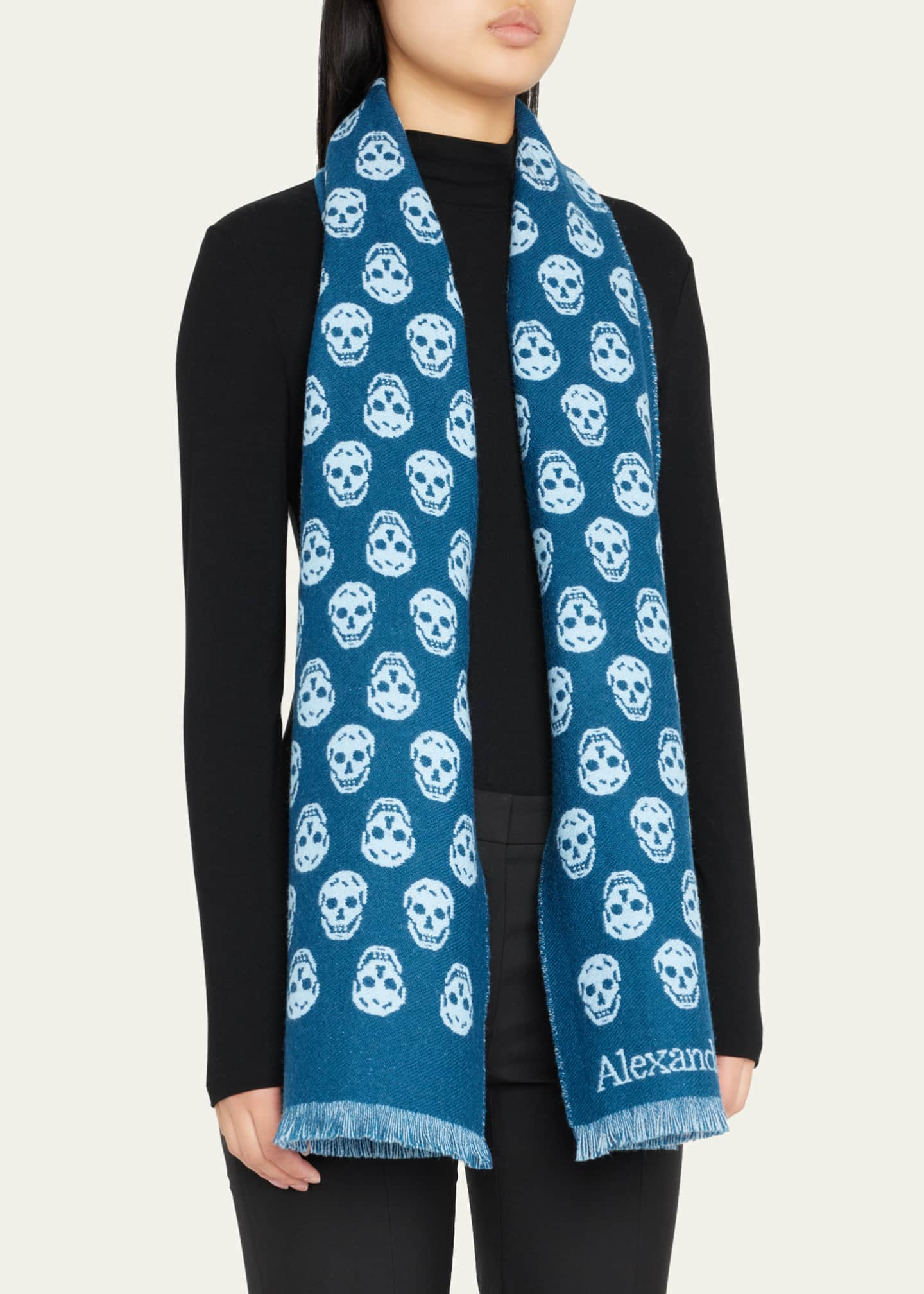 Alexander McQueen Men's Reversible Skull Scarf