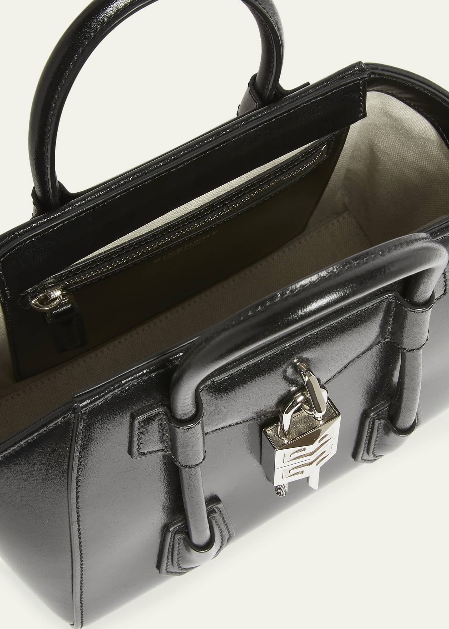 Mini Antigona Lock bag in suede in - black | Givenchy US
