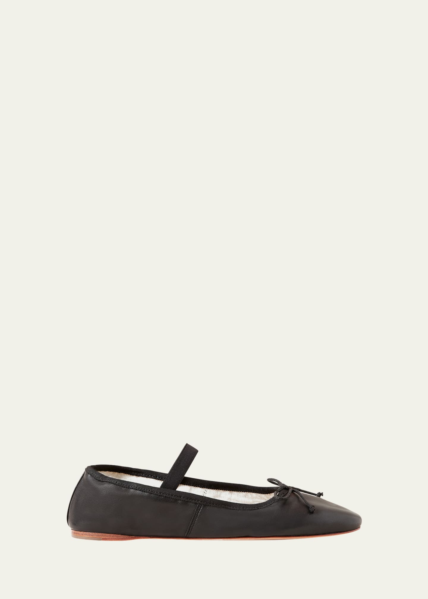 Loeffler Randall Leonie Lambskin Bow Ballerina Flats Image 1 of 5