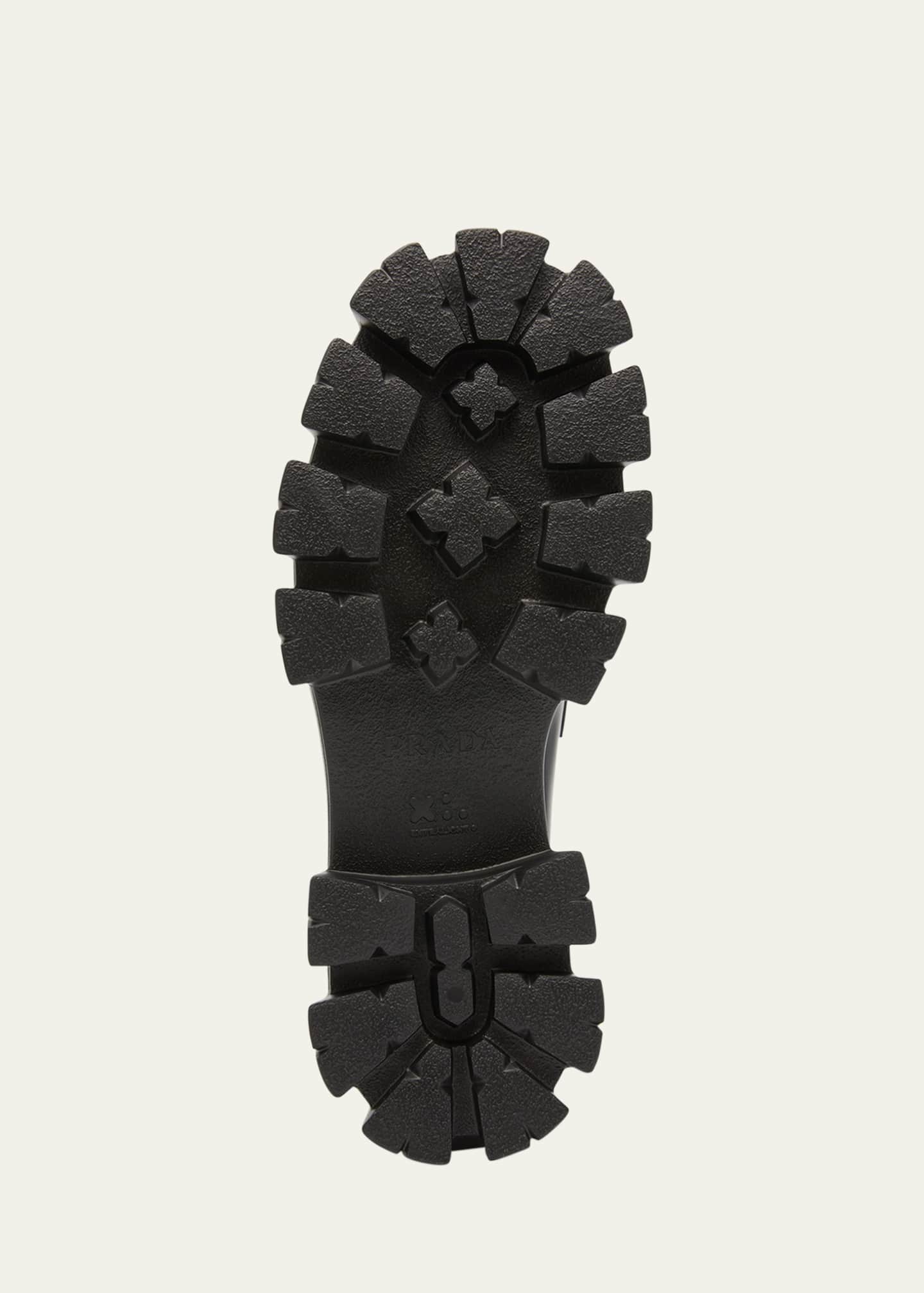 Prada Men's Monolith Lug-Sole Brushed Leather Loafers Image 6 of 7