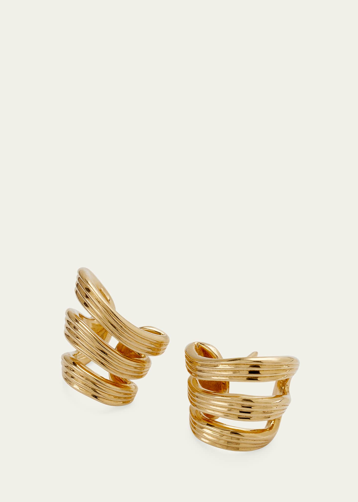 Fernando Jorge Stream Lines Triple Hoop Earrings Image 3 of 4