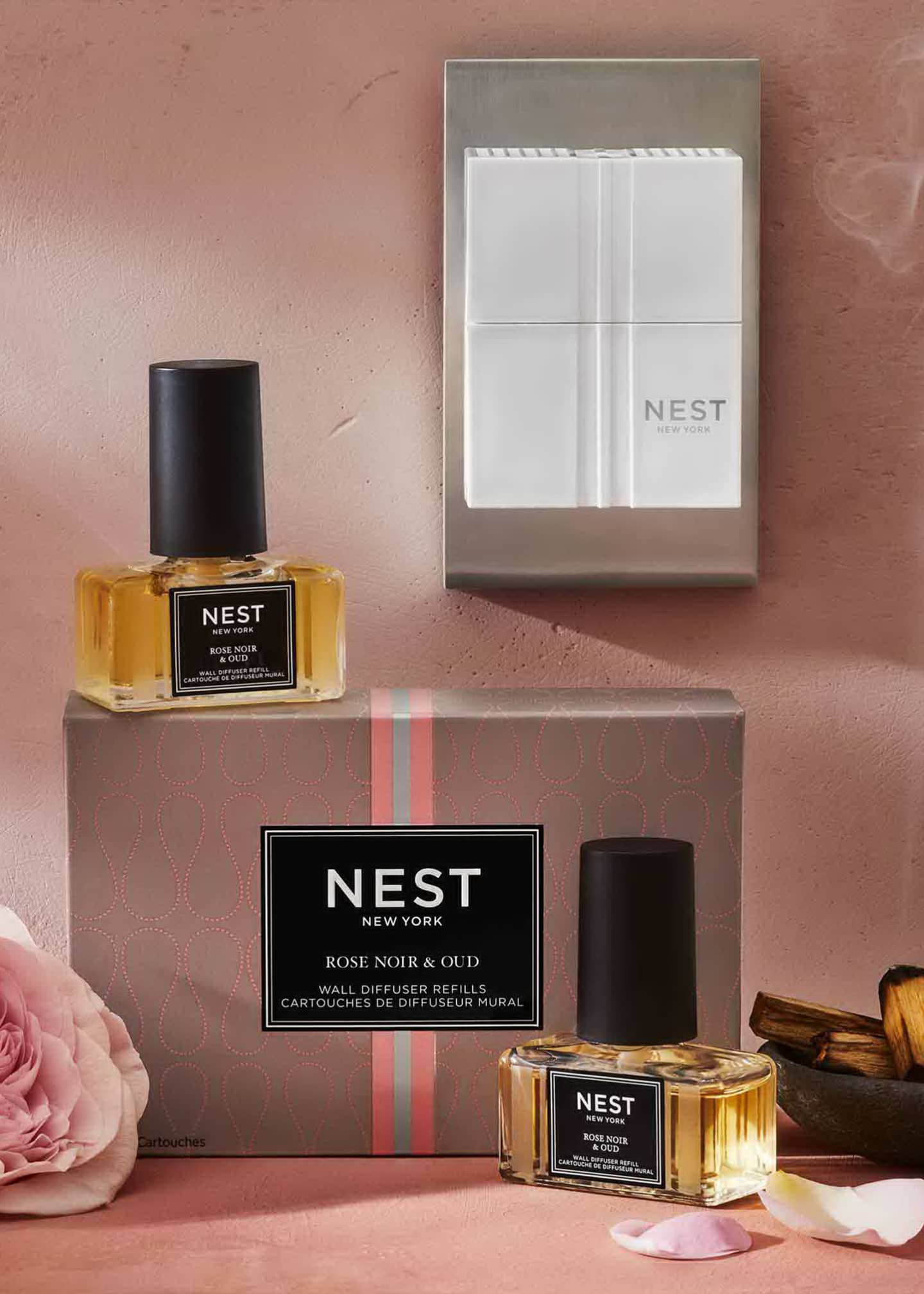 NEST New York Rose Noir & Oud Wall Diffuser Refill Duo Bergdorf Goodman