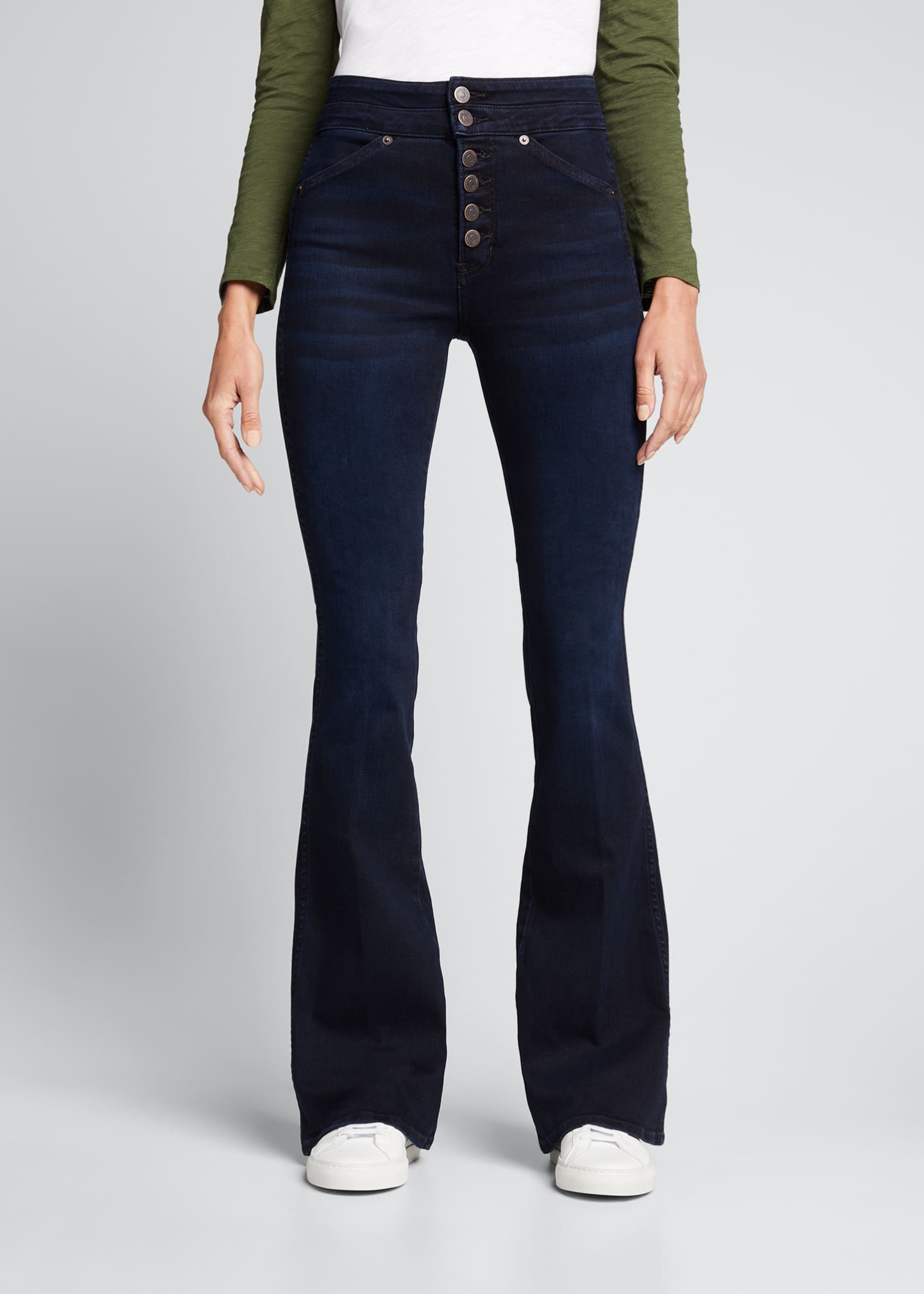 Veronica Beard Jeans Beverly High-Rise Skinny Flare Jeans - Bergdorf ...
