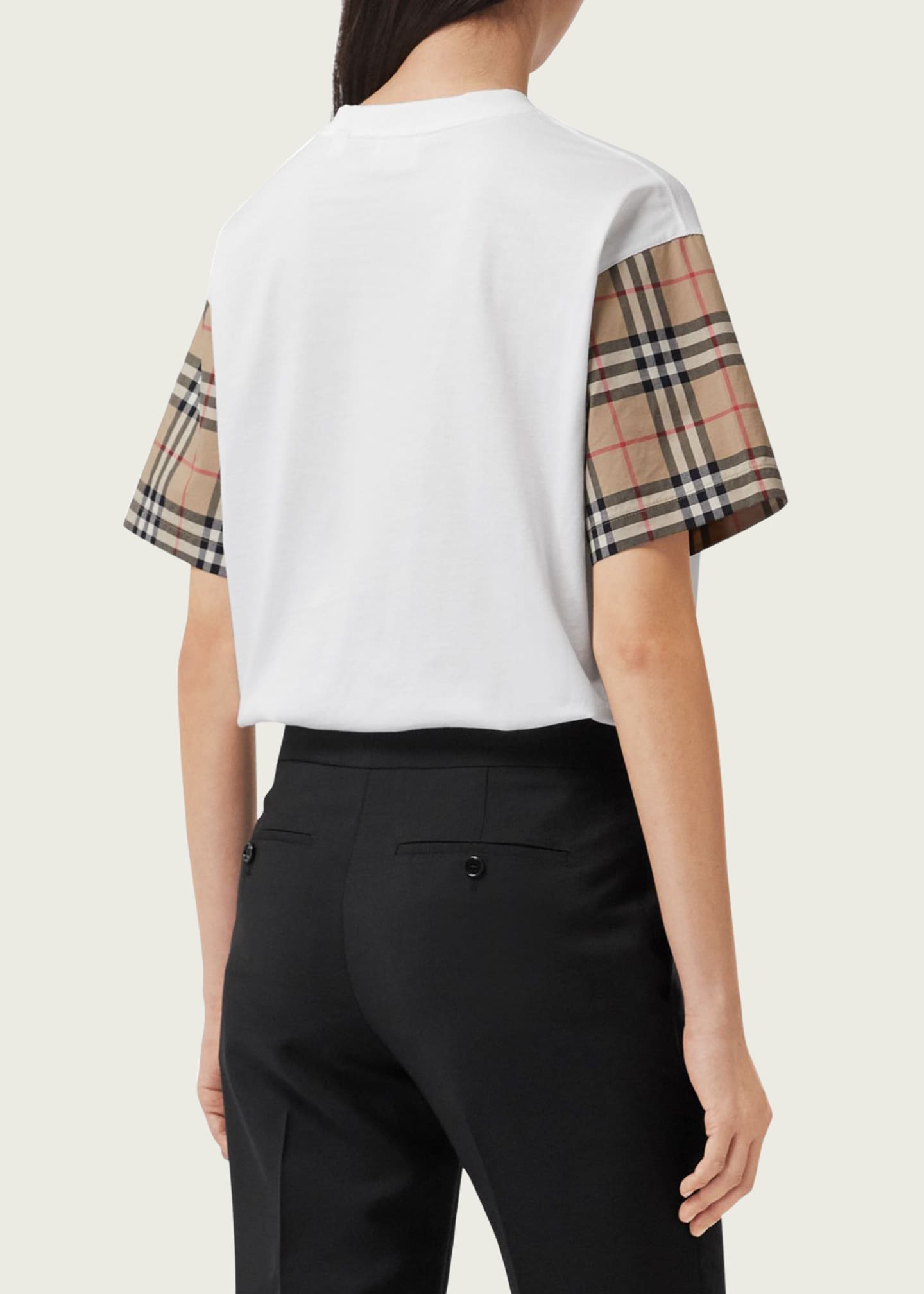 Women's burberry best sale check t shirt