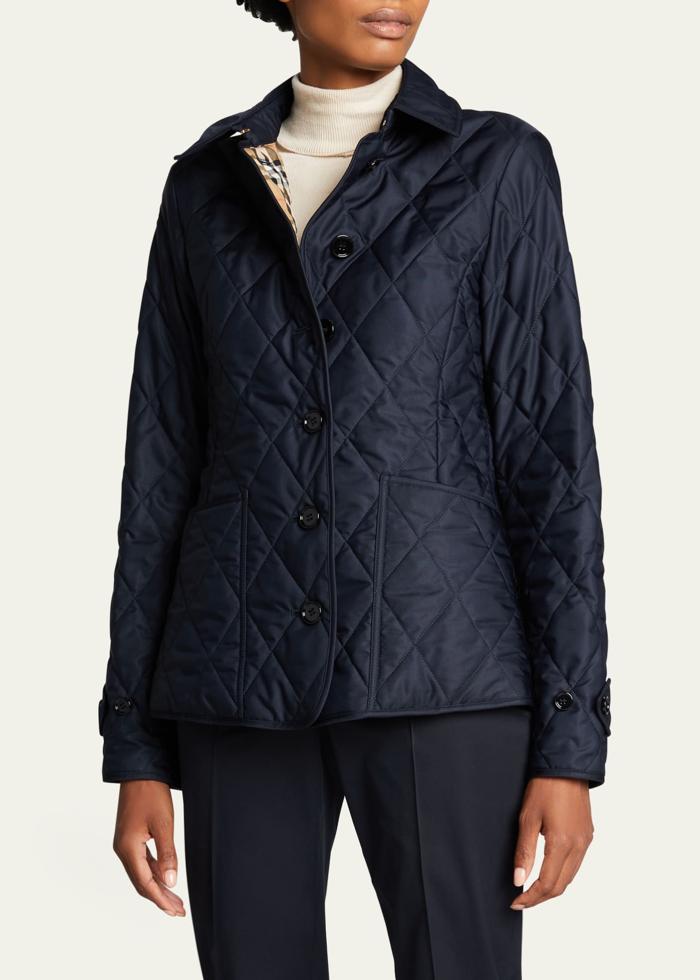 Burberry diamond hot sale quilted jacket sale