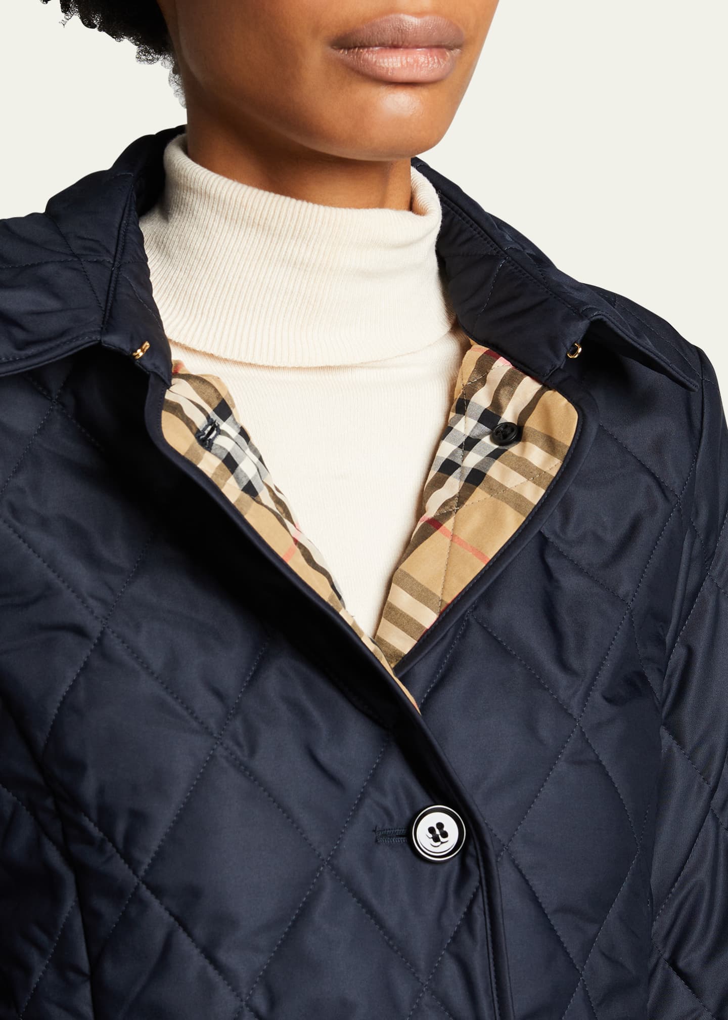 Burberry diamond quilted jacket womens discount