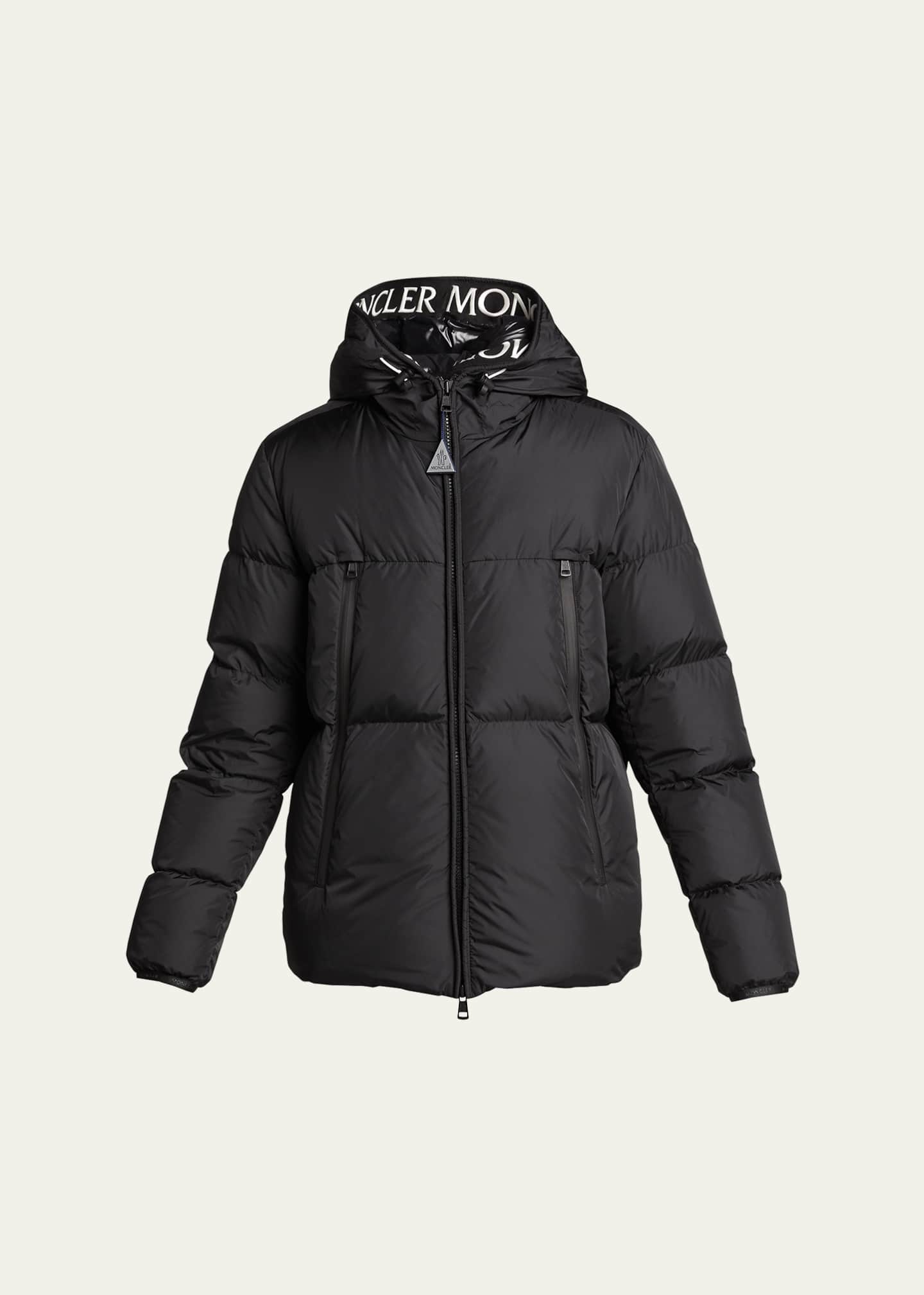 Moncler logo puffer jacket outlet