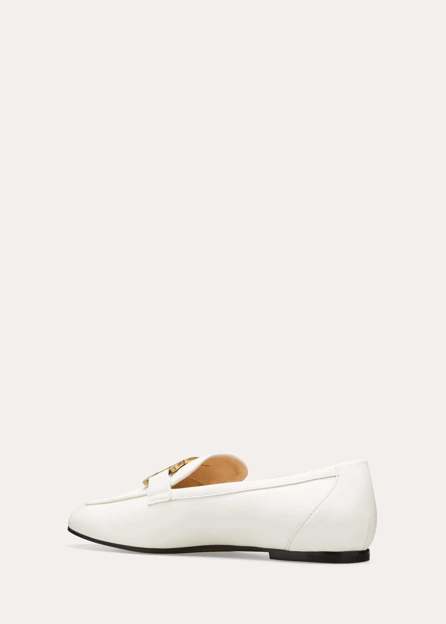 Tod's Kate Chain Calfskin Flat Loafers Image 2 of 4