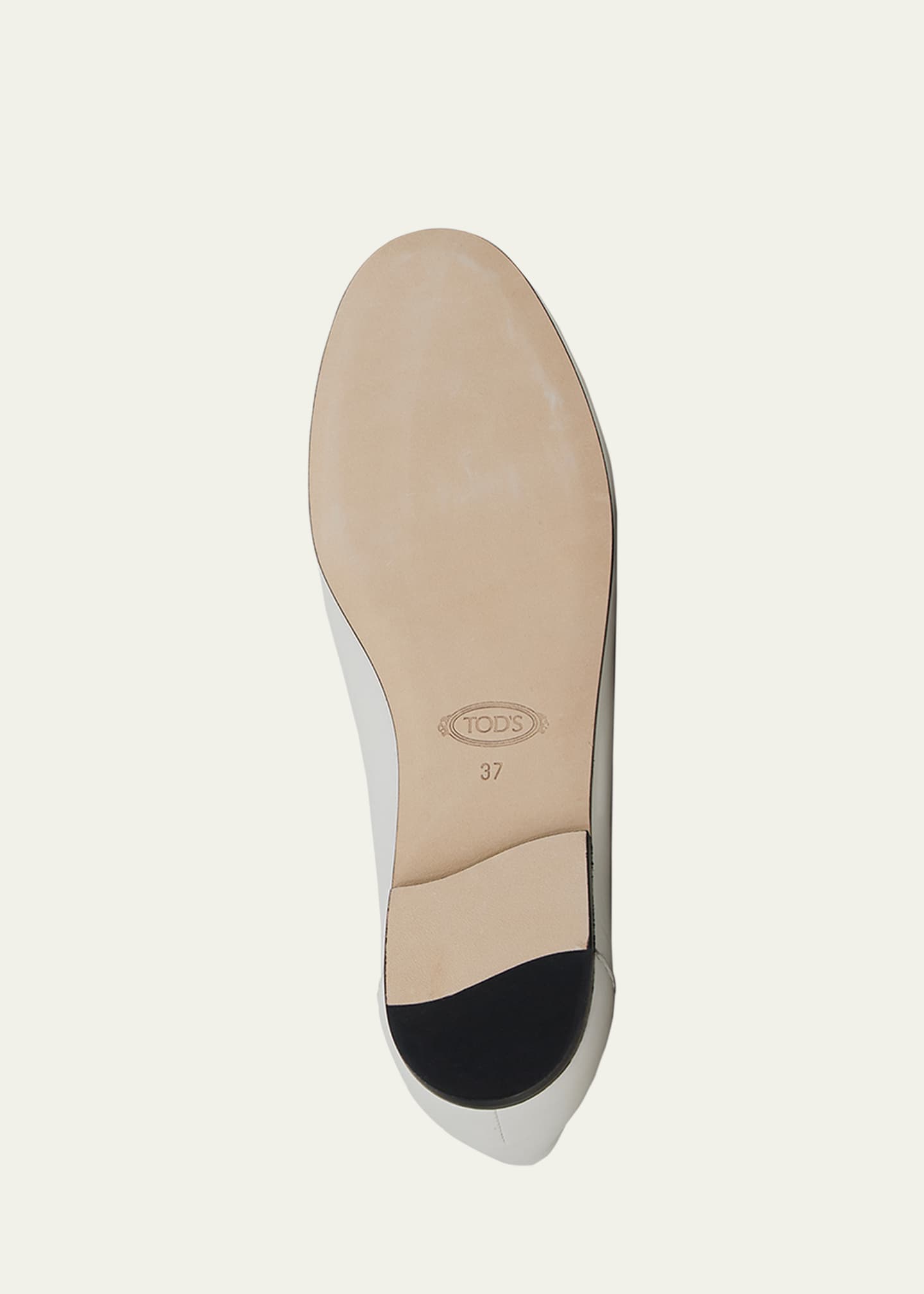 Tod's Kate Chain Calfskin Flat Loafers Image 4 of 4