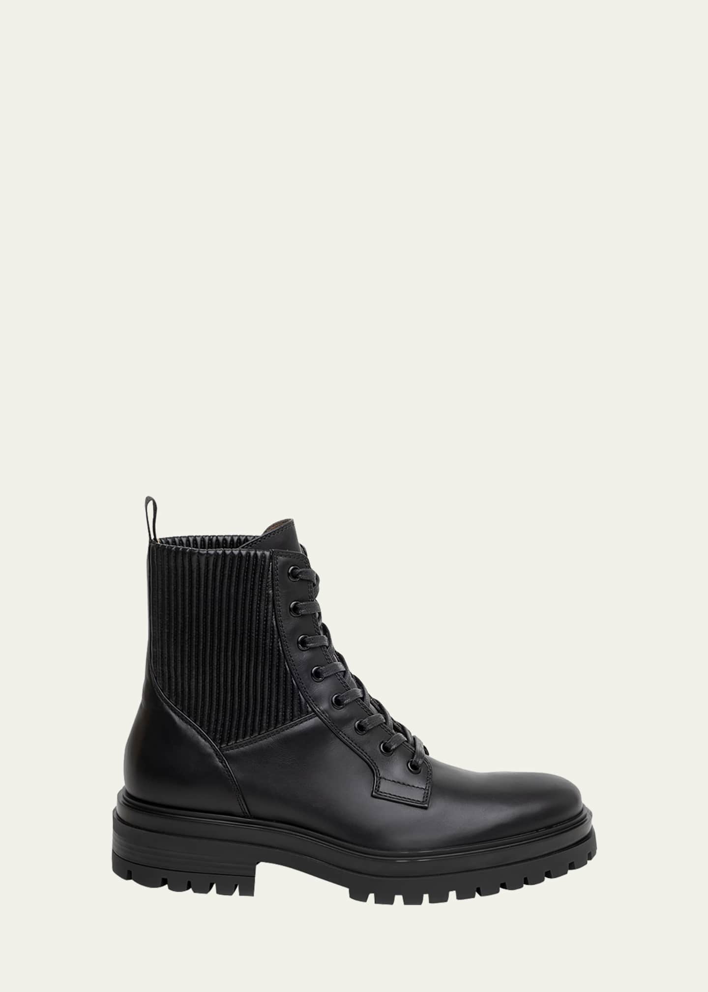 Gianvito Rossi Men's Martis Eco Leather Lace-Up Combat Boots - Bergdorf ...