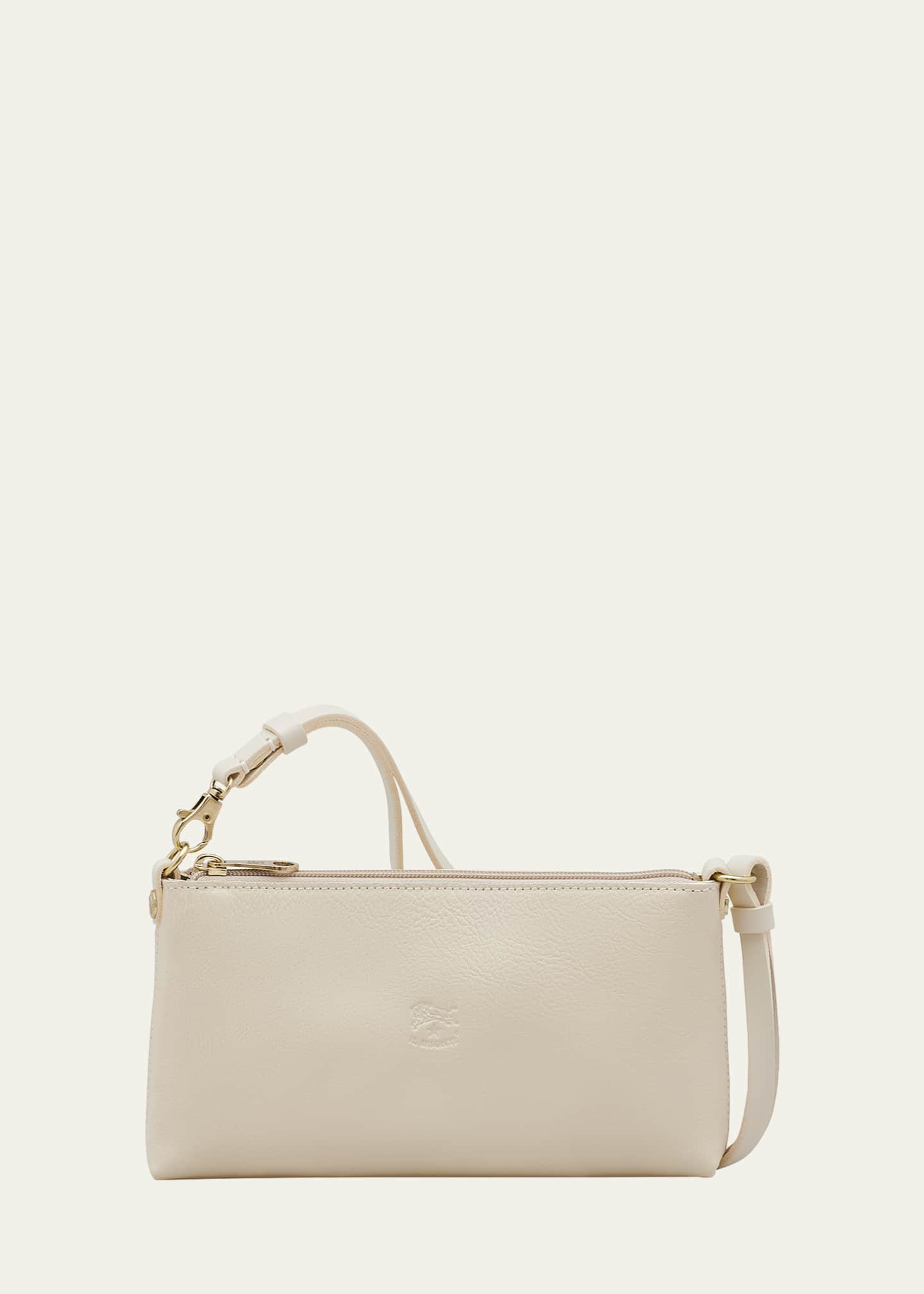 Il Bisonte Mini Zip Leather Crossbody Bag