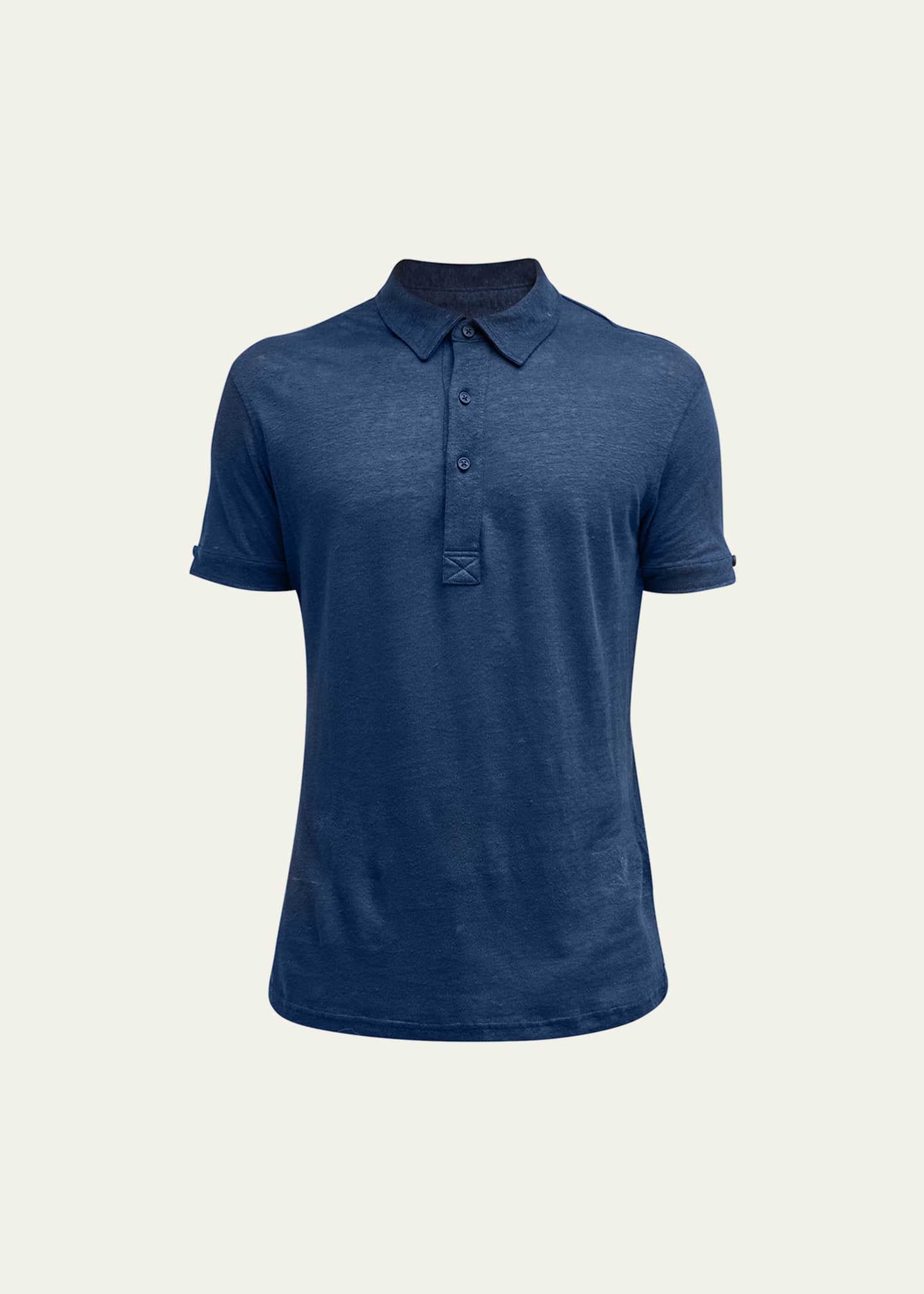 Orlebar Brown Men's Sebastian Linen Polo Shirt Image 1 of 5