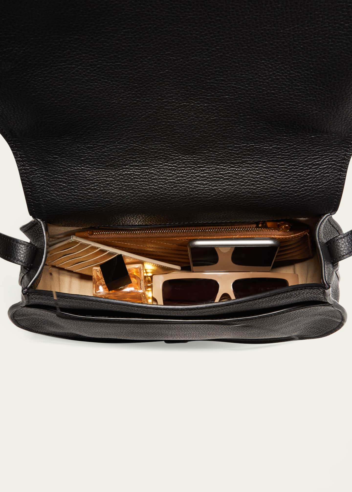 Chloe Marcie Medium Crossbody Bag in Grained Leather Image 6 of 6