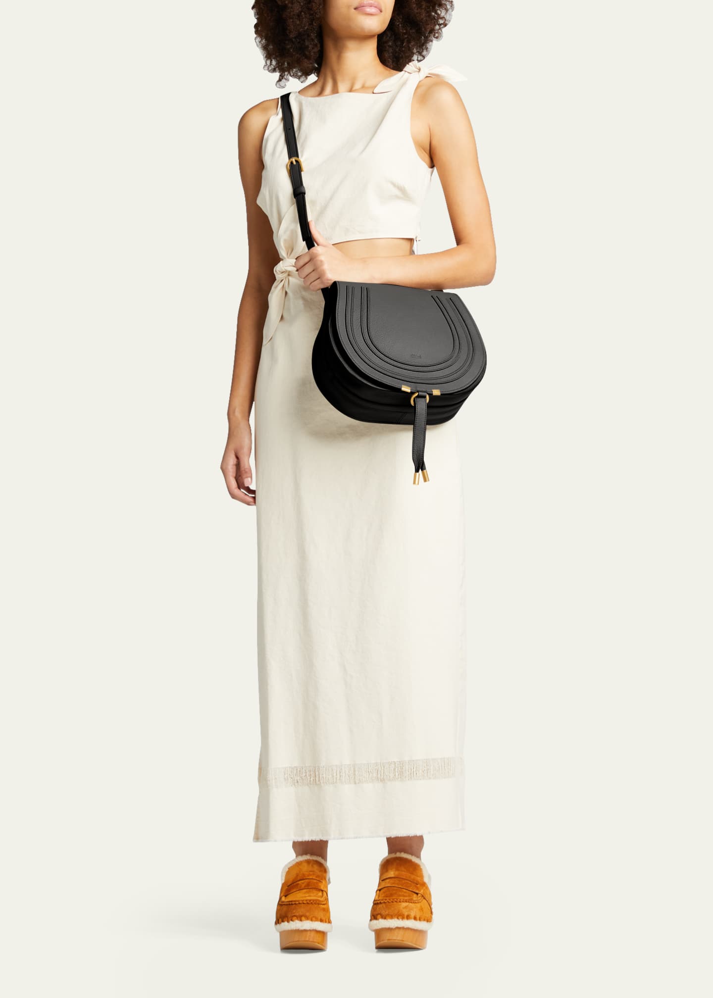 Chloe Marcie Medium Crossbody Bag in Grained Leather Image 5 of 6