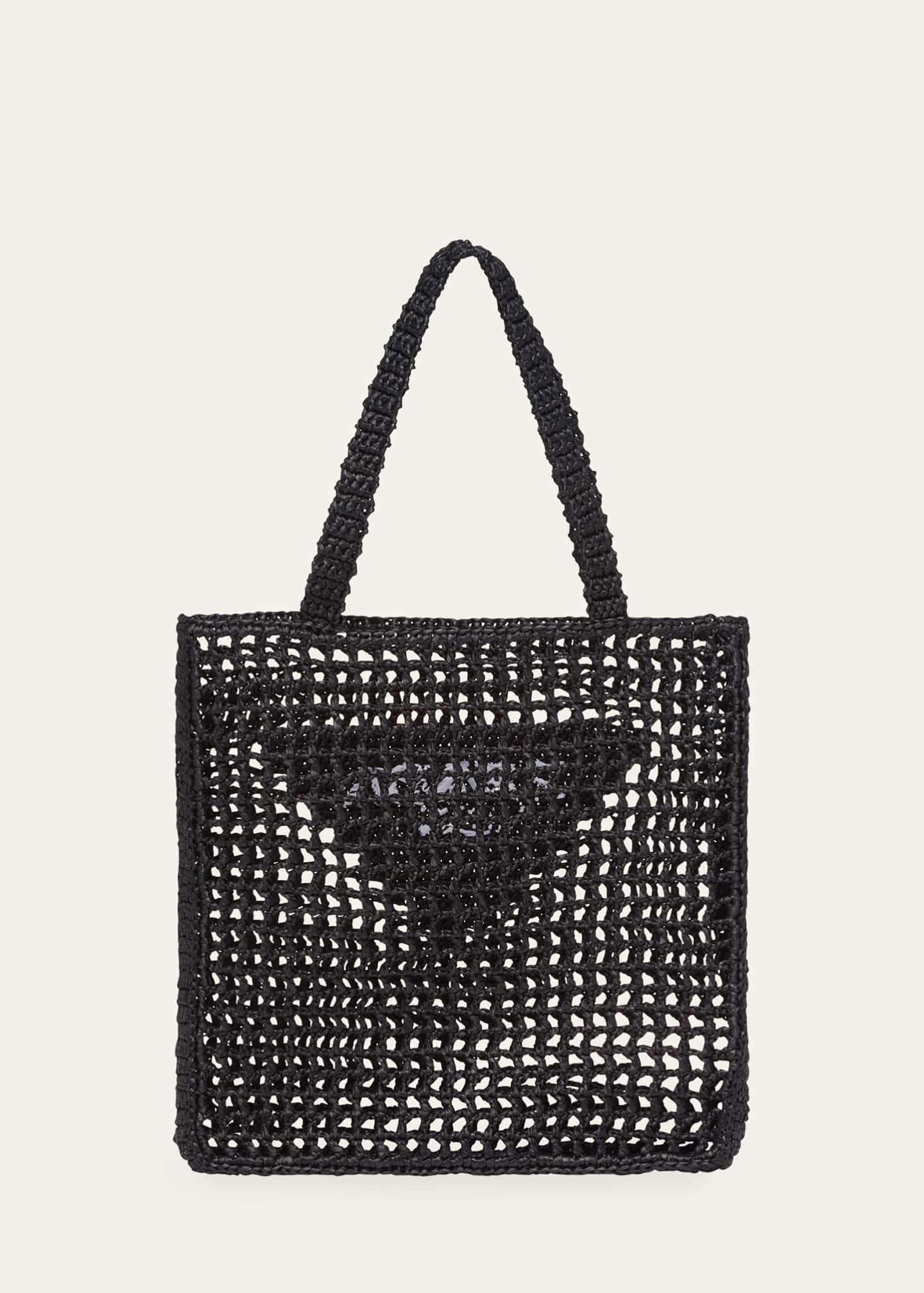 Prada Crochet Tote Bag Women Black