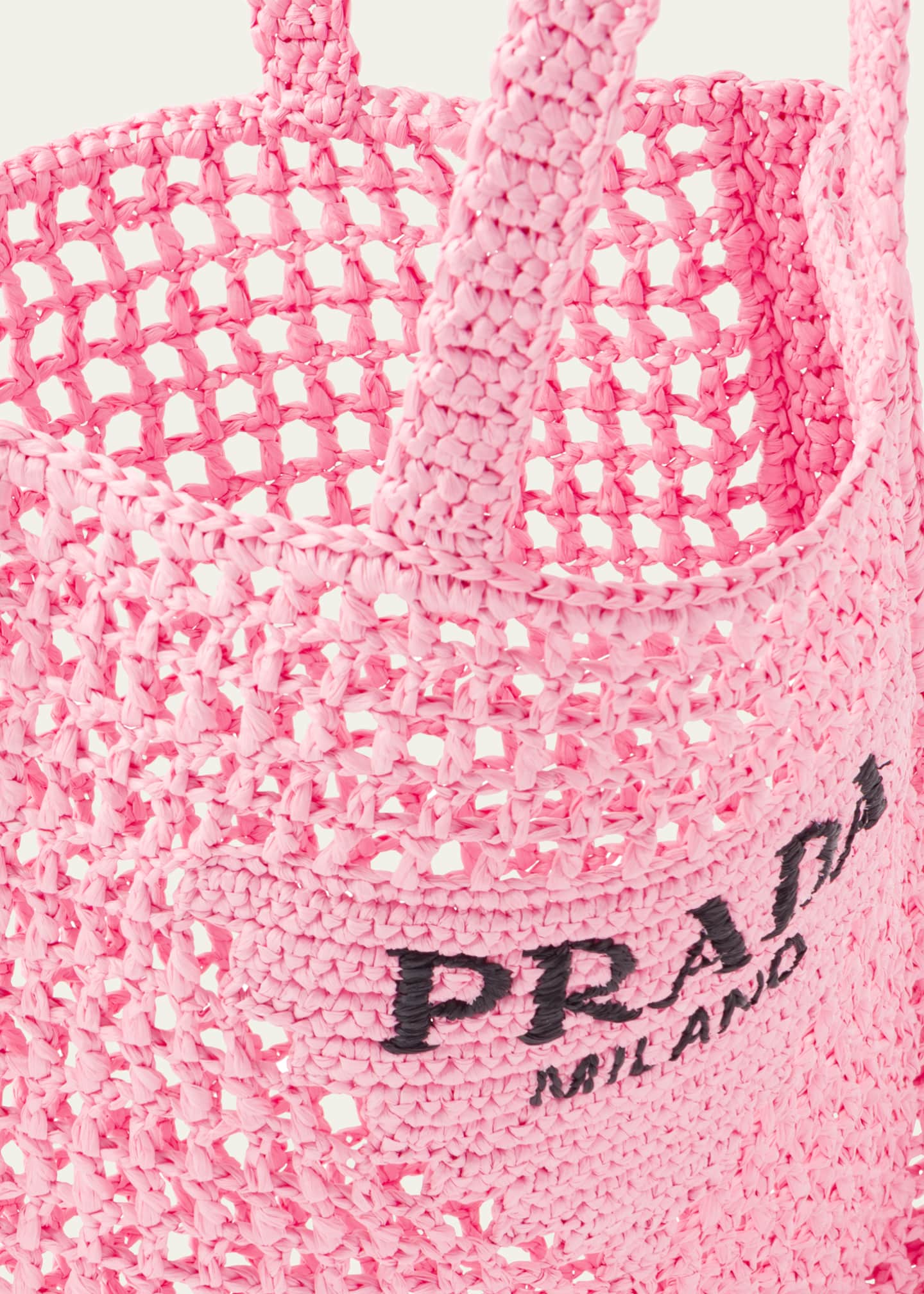 Prada Bicolor Woven Logo Shopper Tote Bag - Bergdorf Goodman