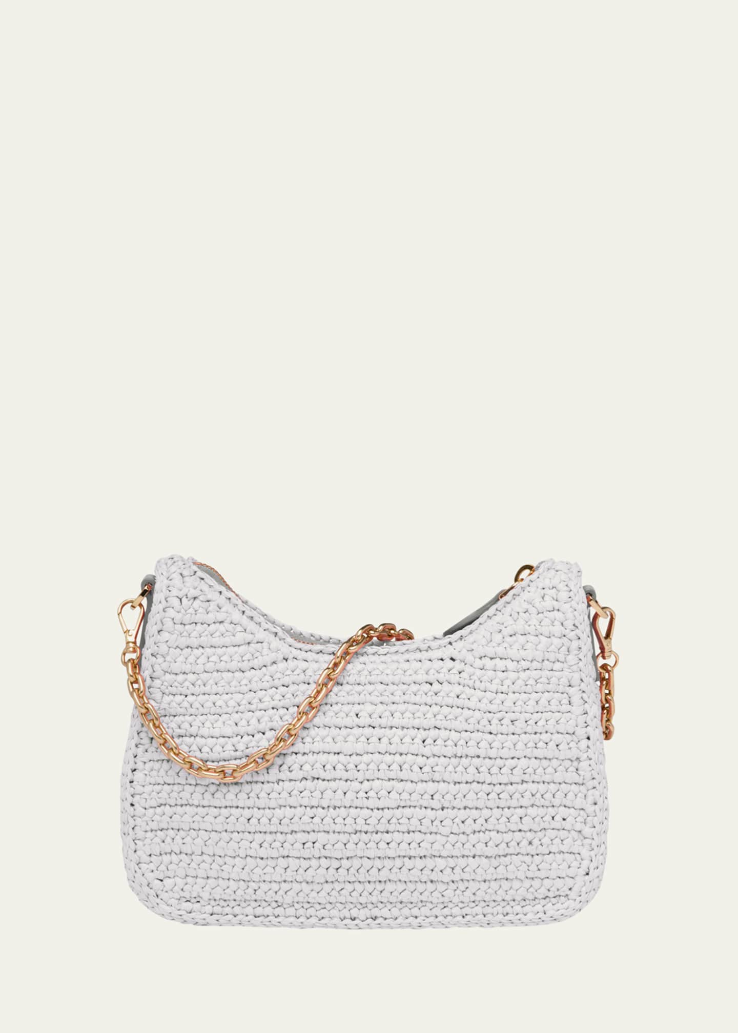 Prada Re-Edition 2005 Raffia Chain Shoulder Bag Image 3 of 5