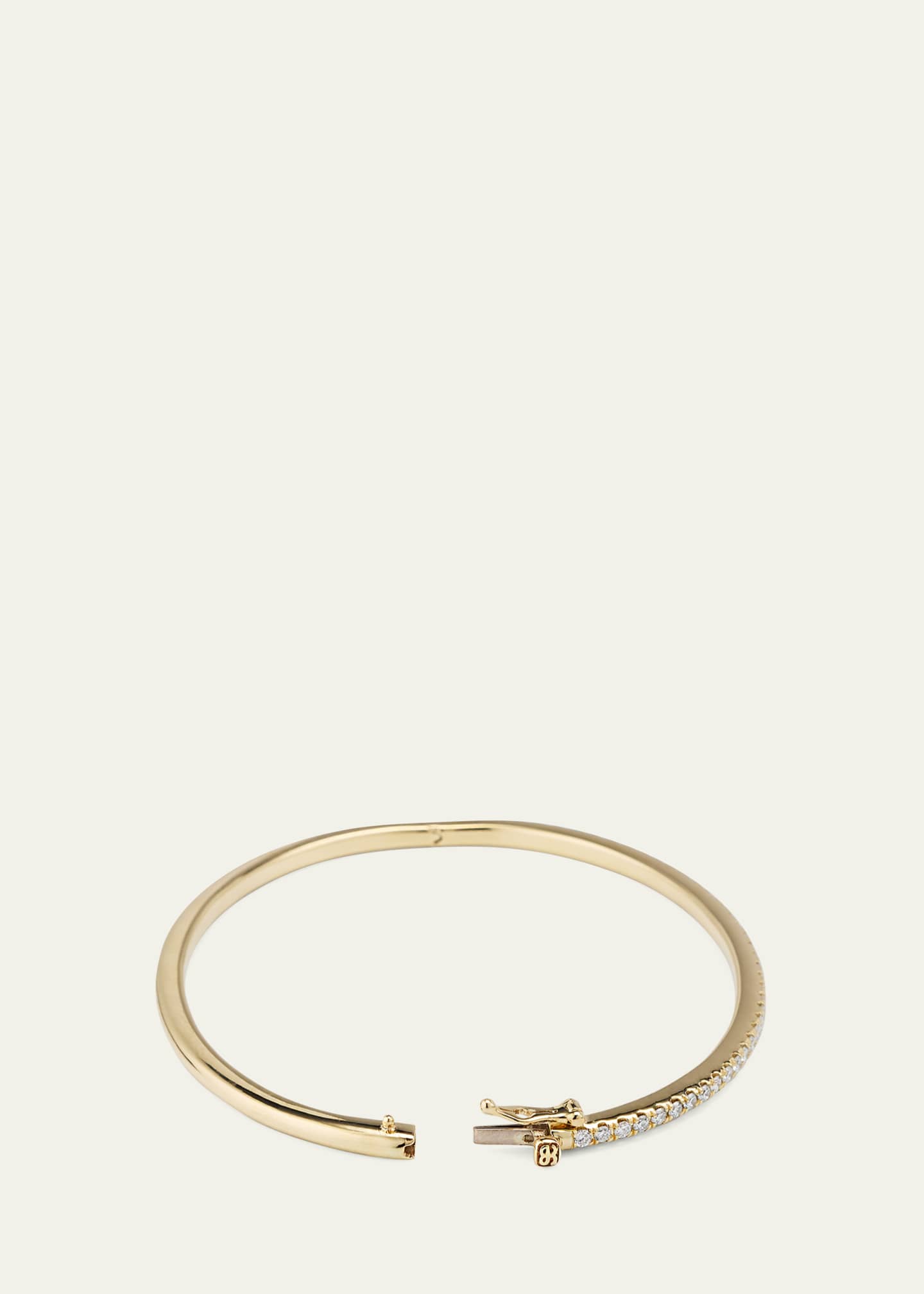 Sydney Evan 14K Yellow Gold Diamond Pave Bangle Image 4 of 4