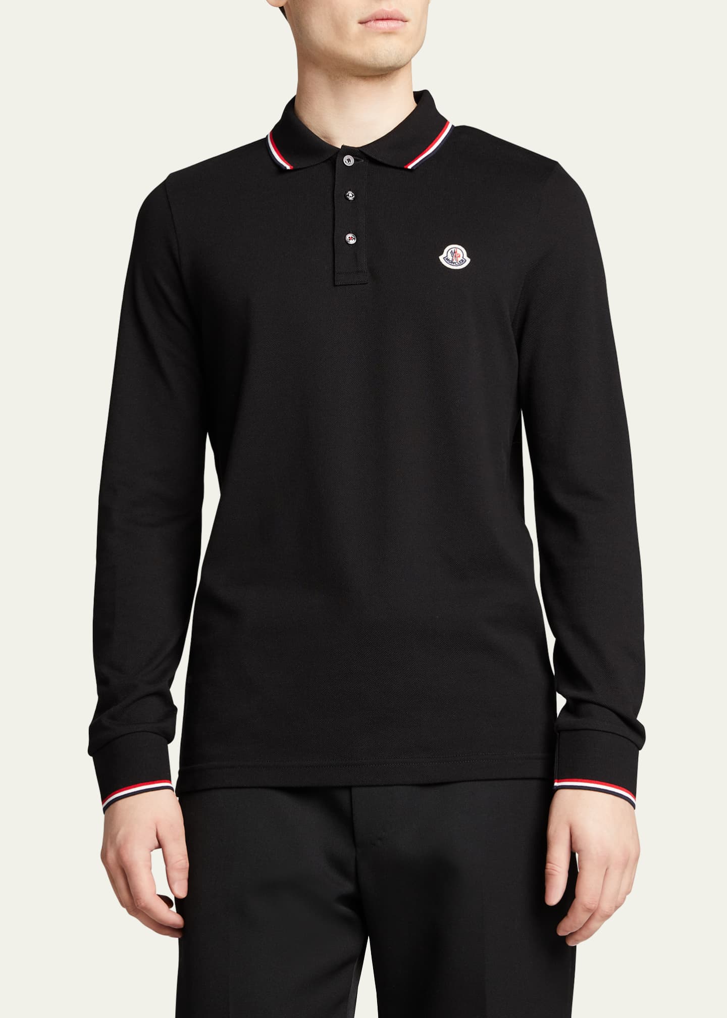 moncler burgundy polo shirt