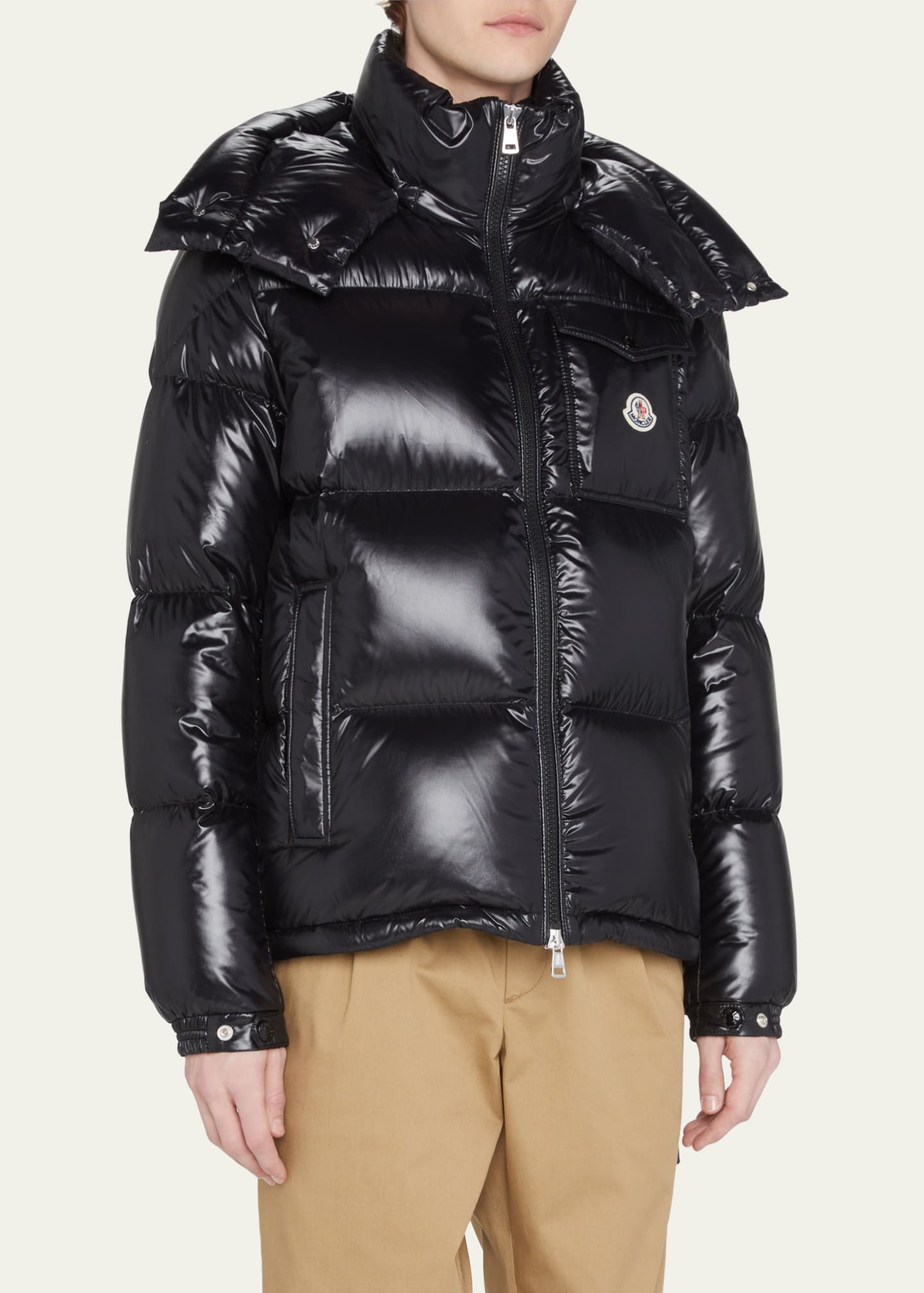 Moncler mens montbeliard shiny discount puffer jacket