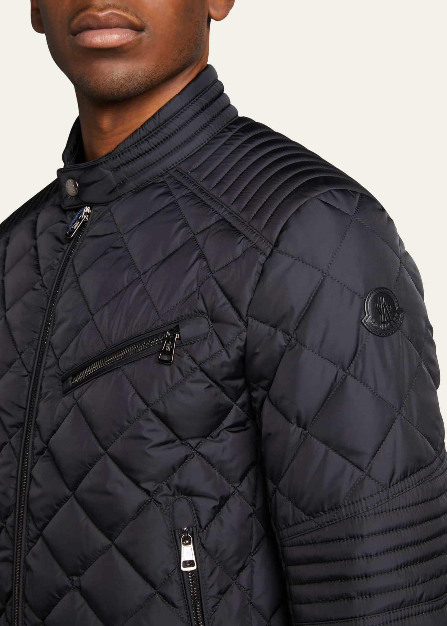 Moncler Men's Breitman Biker Jacket - Bergdorf Goodman