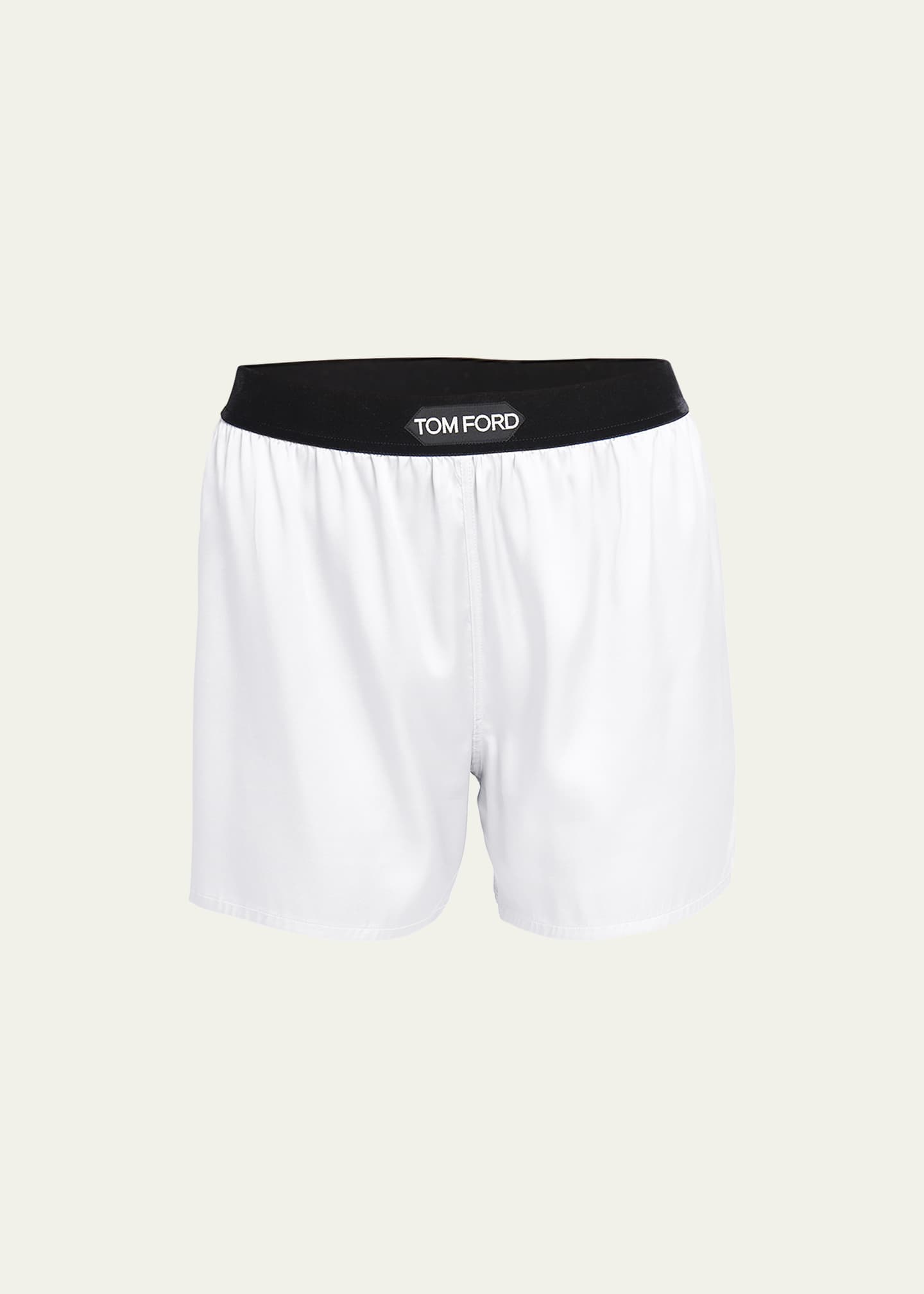 TOM FORD debossed-logo drawstring shorts - Black