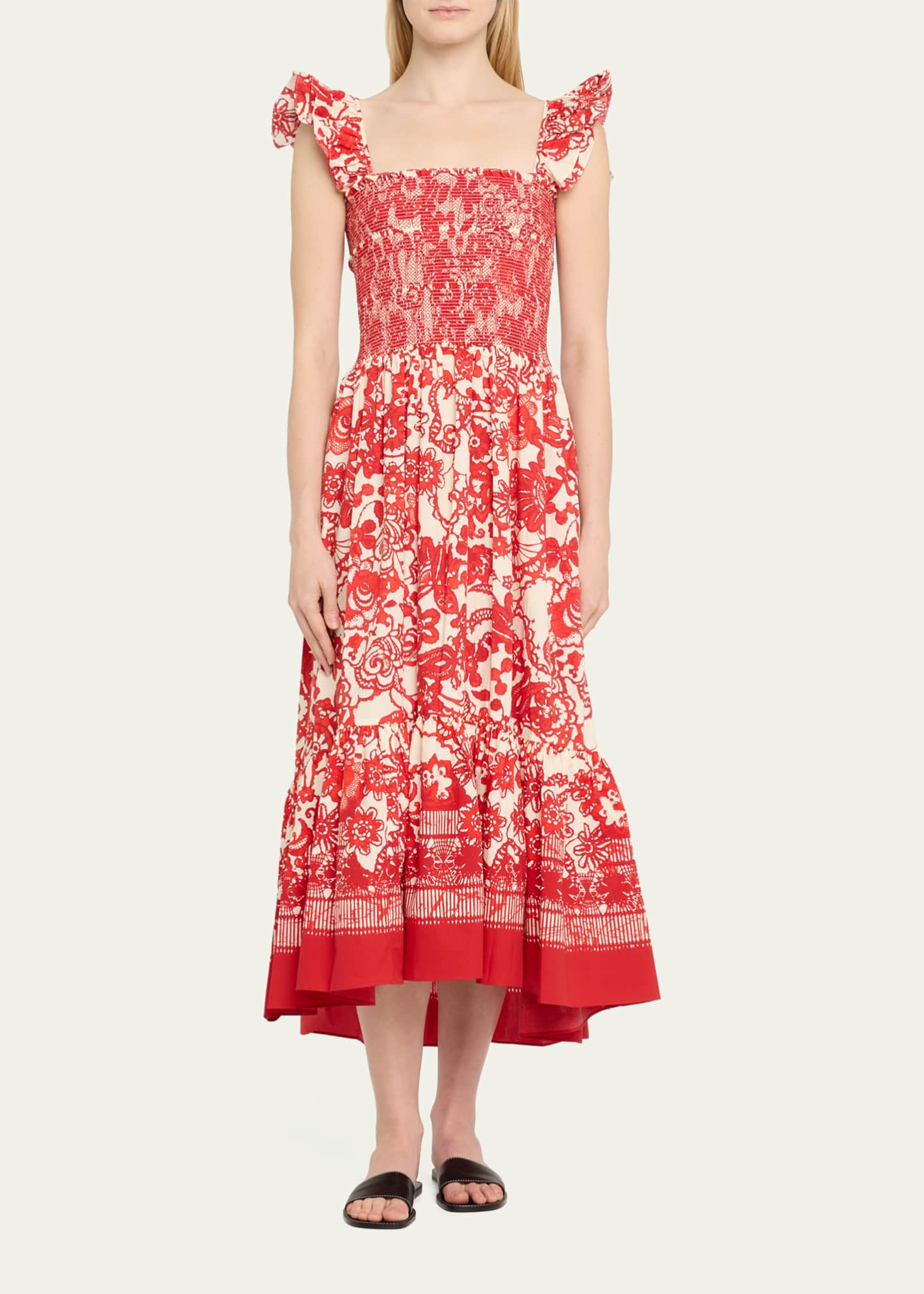 Cara Cara Ruby Square-Neck Midi Dress Image 2 of 5