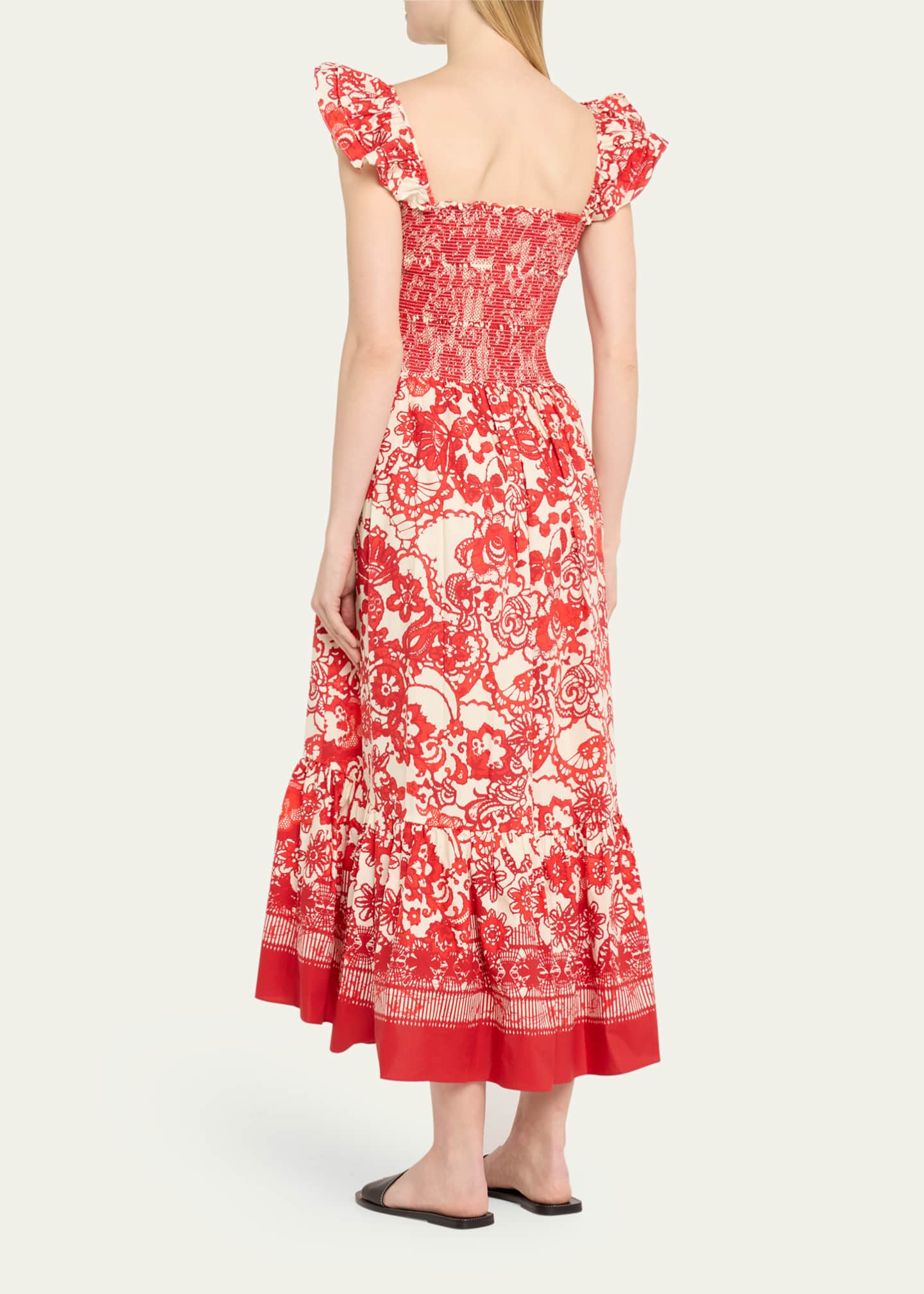 Cara Cara Ruby Square-Neck Midi Dress Image 3 of 5