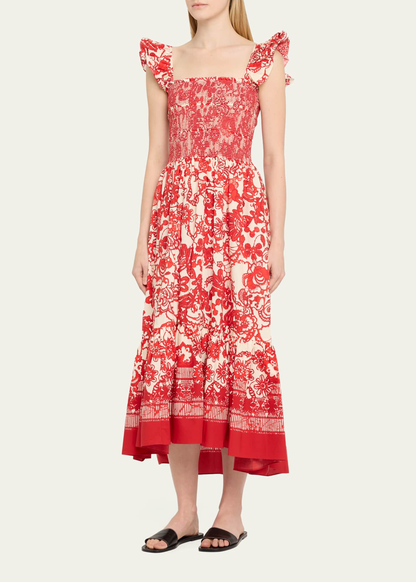 Cara Cara Ruby Square-Neck Midi Dress Image 4 of 5