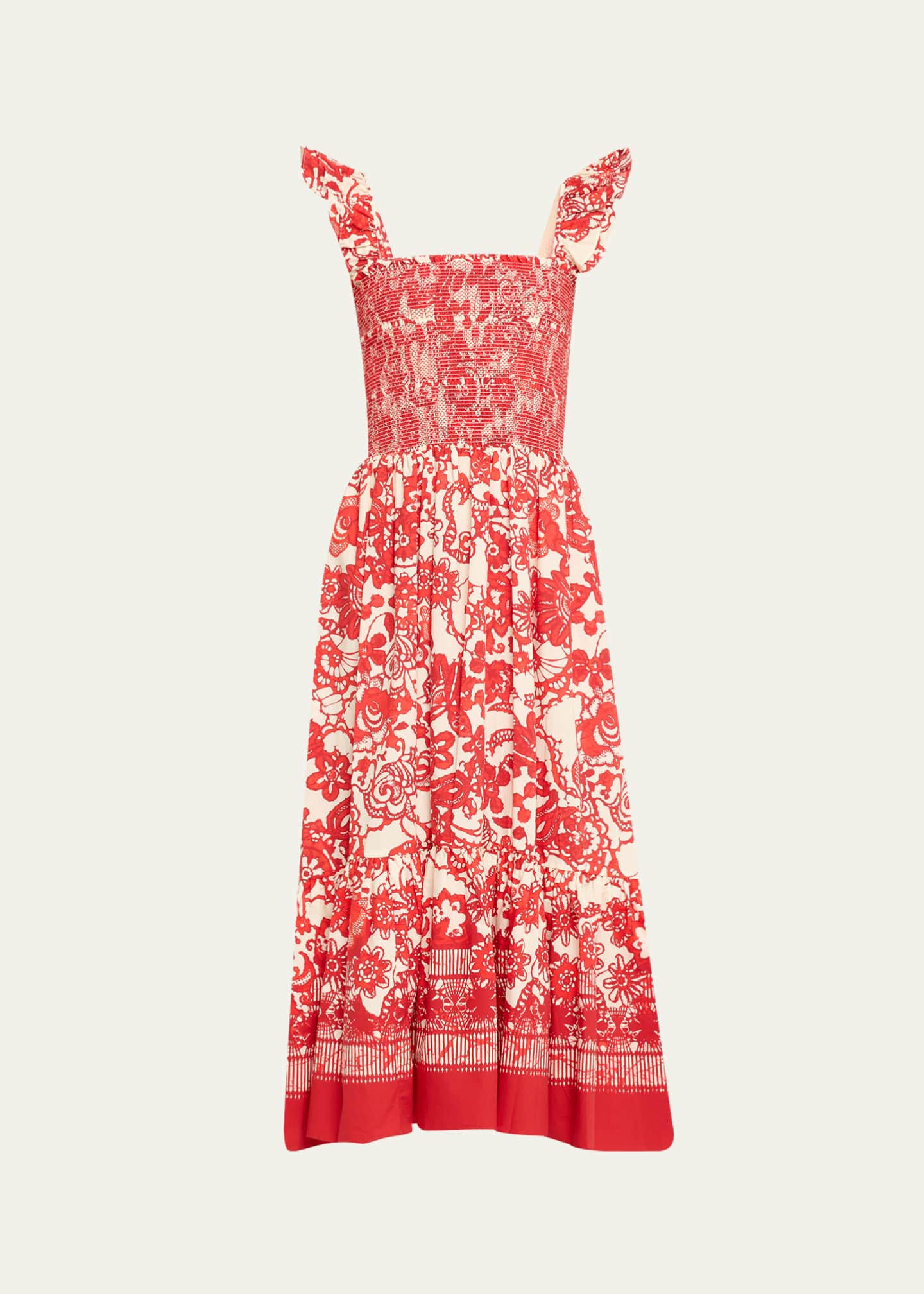 Cara Cara Ruby Square-Neck Midi Dress Image 1 of 5