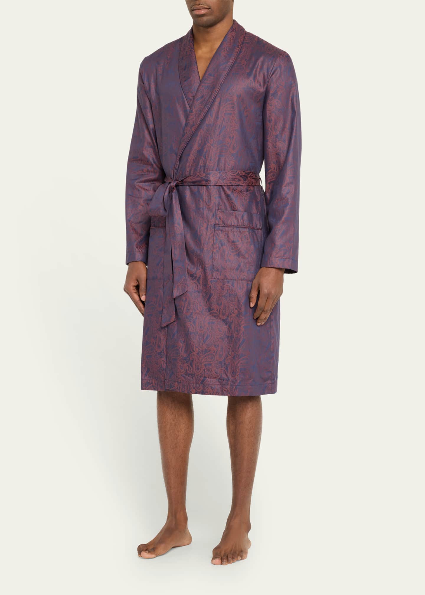 Hanro Selection Printed Cotton Robe Bergdorf Goodman