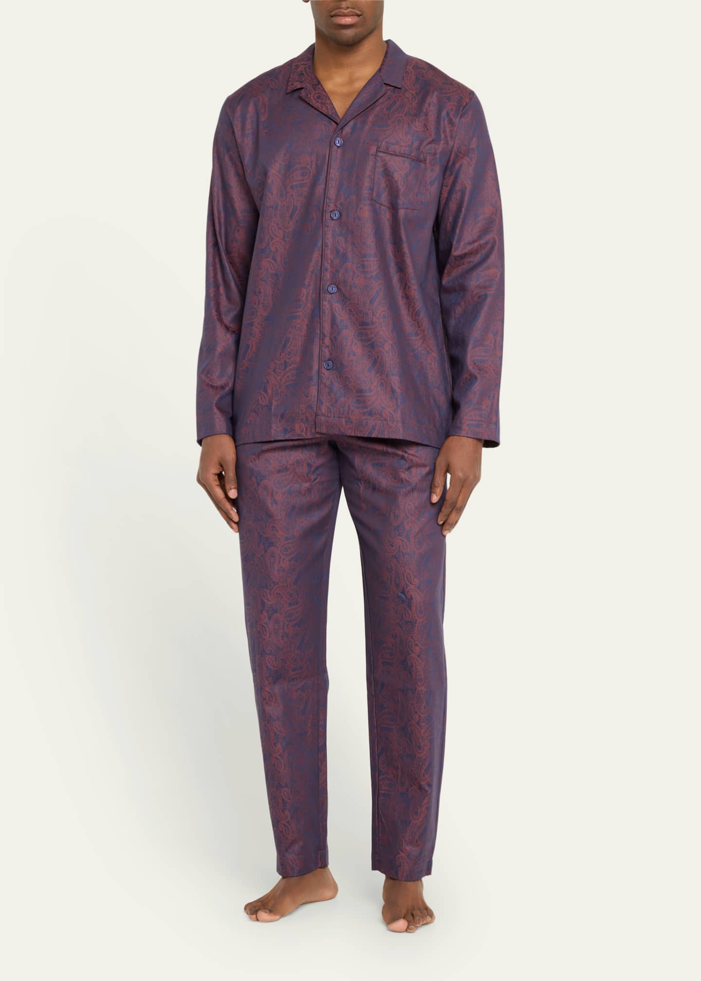 Mens woven pajamas hot sale