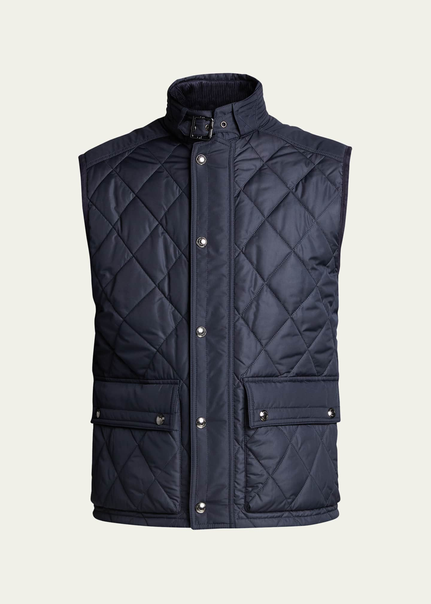 POLO RALPH LAUREN Mens Navy Quilted, Vest Jacket XXL