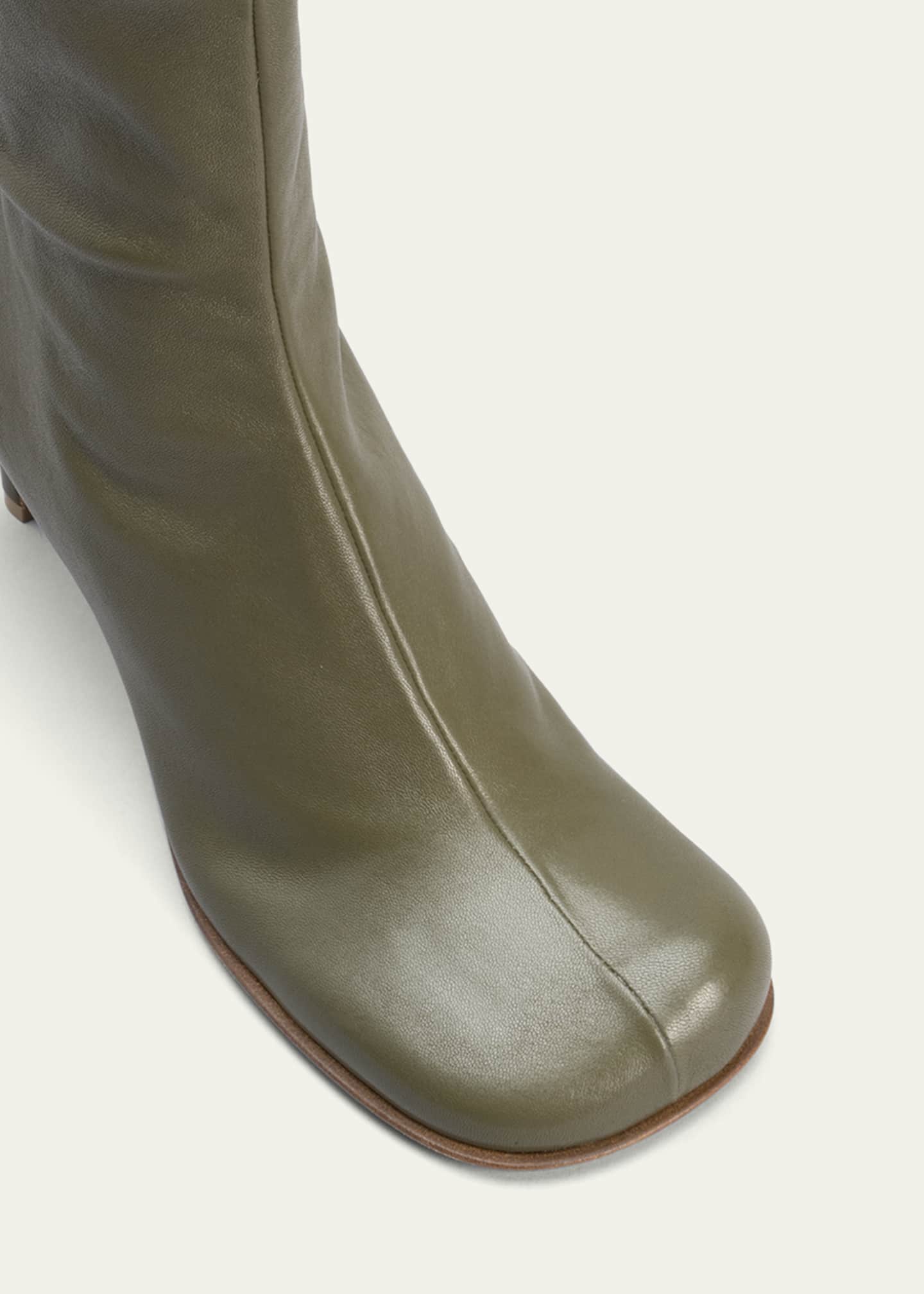 ロングブーツ BOTTEGA VENETA Ivory Leather Cliff Ankle Boots Bottega Veneta Ivory Leather Cliff Ankle Boots | italist