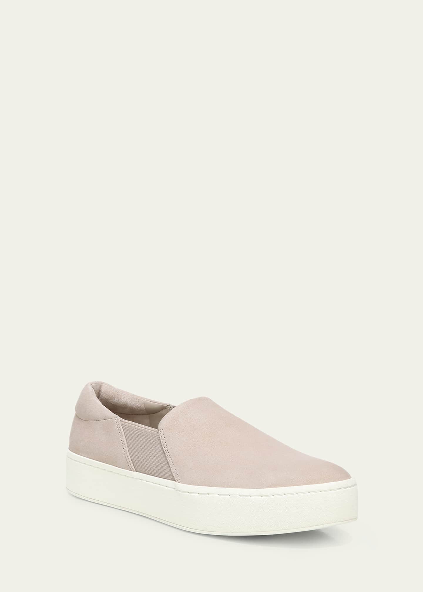 Vince Warren Suede Slip On Platform Sneakers