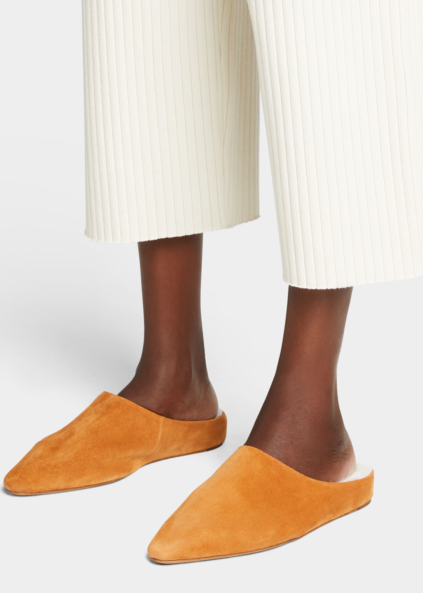 vince shearling mules