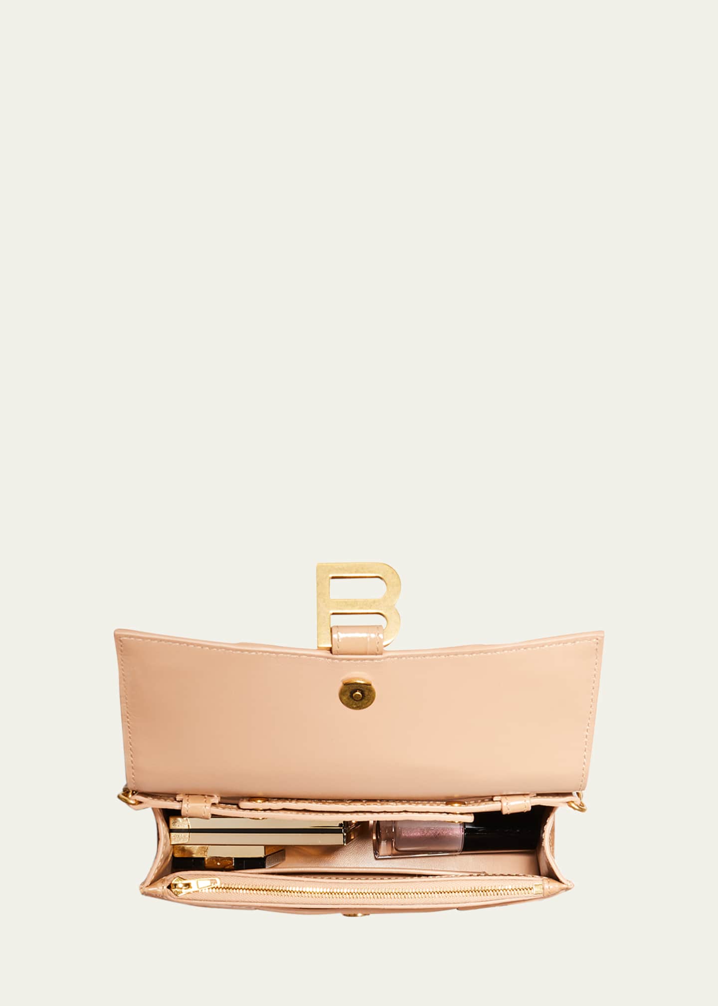 Balenciaga Hourglass Shiny Mock-Croc Chain Wallet Image 6 of 6