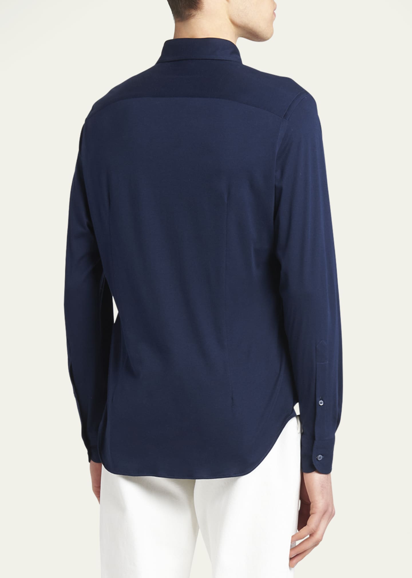Loro Piana Men's Andrew Jersey Sport Shirt Image 3 of 5