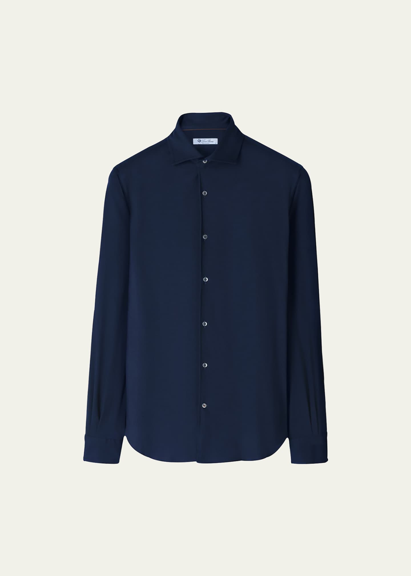 Loro Piana Men's Andrew Jersey Sport Shirt Image 1 of 5