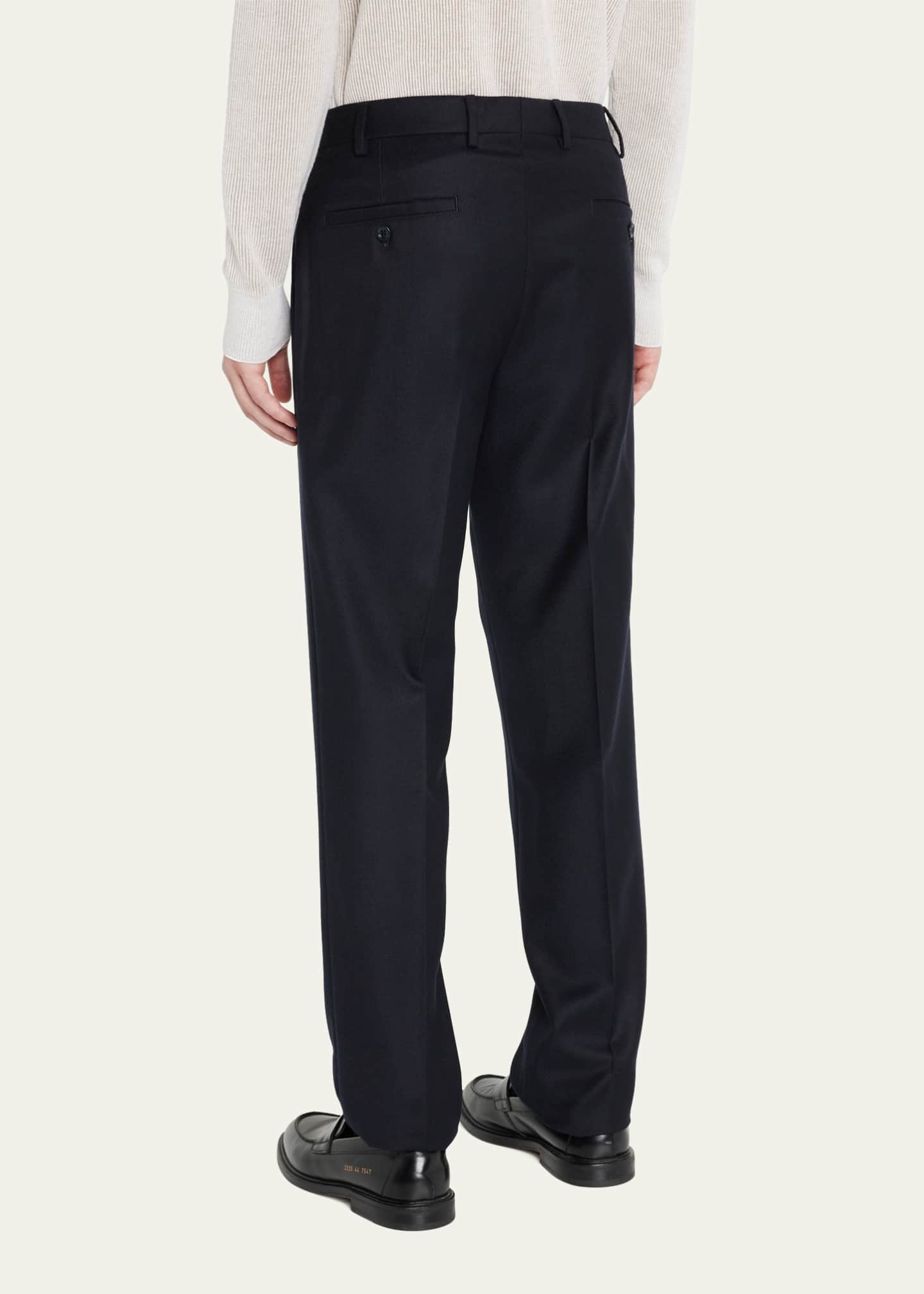Loro Piana Men's Four-Pocket Wool-Cashmere Trousers Image 3 of 5